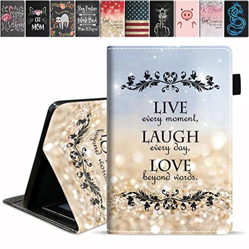 Rainbow Glitter Quote Live Laugh Love