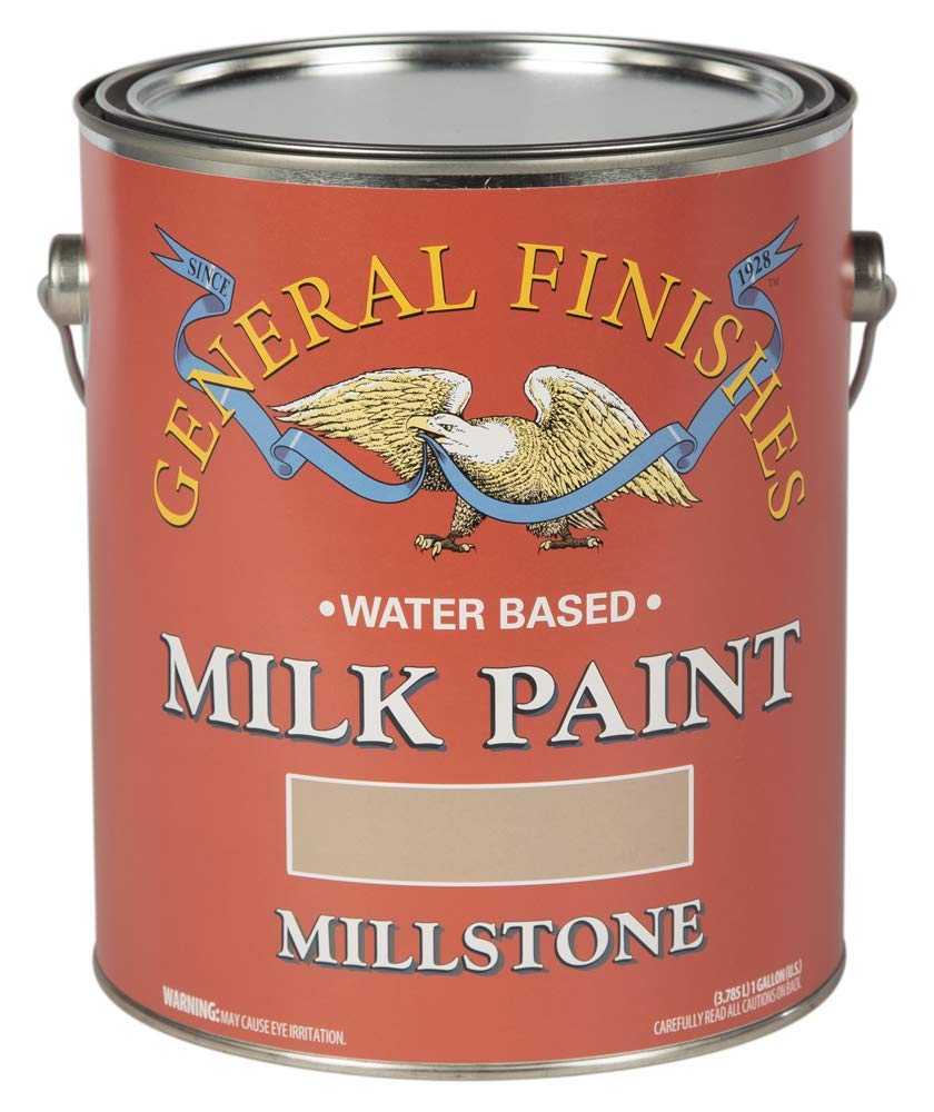 General Finishes Water Based Milk Paint - 1 Gallon, Millstone - Perfect for Furniture, Cabinets & DIY Home Decor Projects