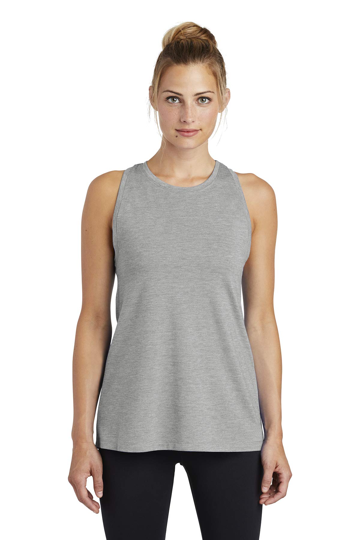 SPORT-TEK Women's PosiCharge TRI-Blend Moisture-Wicking Tank Top F20 - Breathable Workout Shirt for Running, Yoga & Gym Training