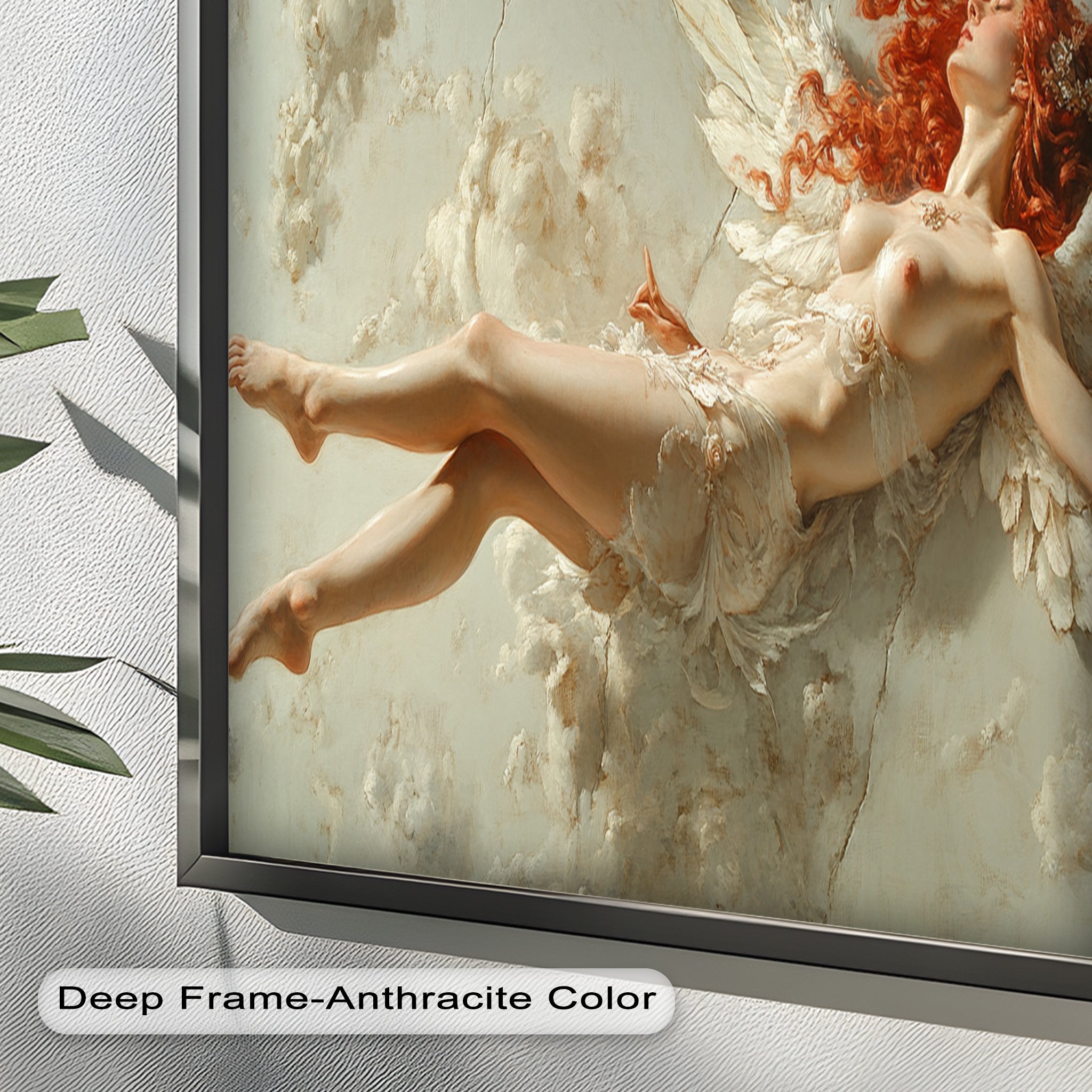 Ascension of the Flame - Mythological Angel Oil Painting Wall Art for Home Decor, Living Room, Bedroom & Office