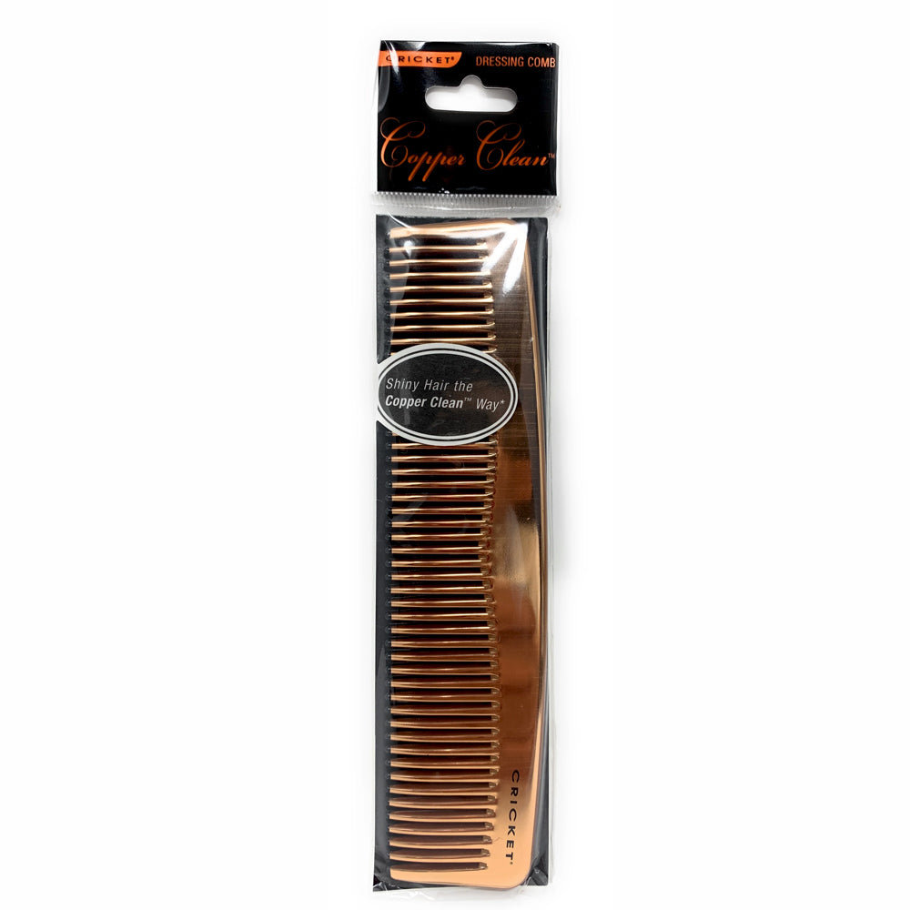 Copper Infused Hair Comb for Men & Women - Cricket Copper Clean Finishing Comb with Dressing & Styling Teeth - Perfect for Salon, Home Hair Care & Travel Grooming