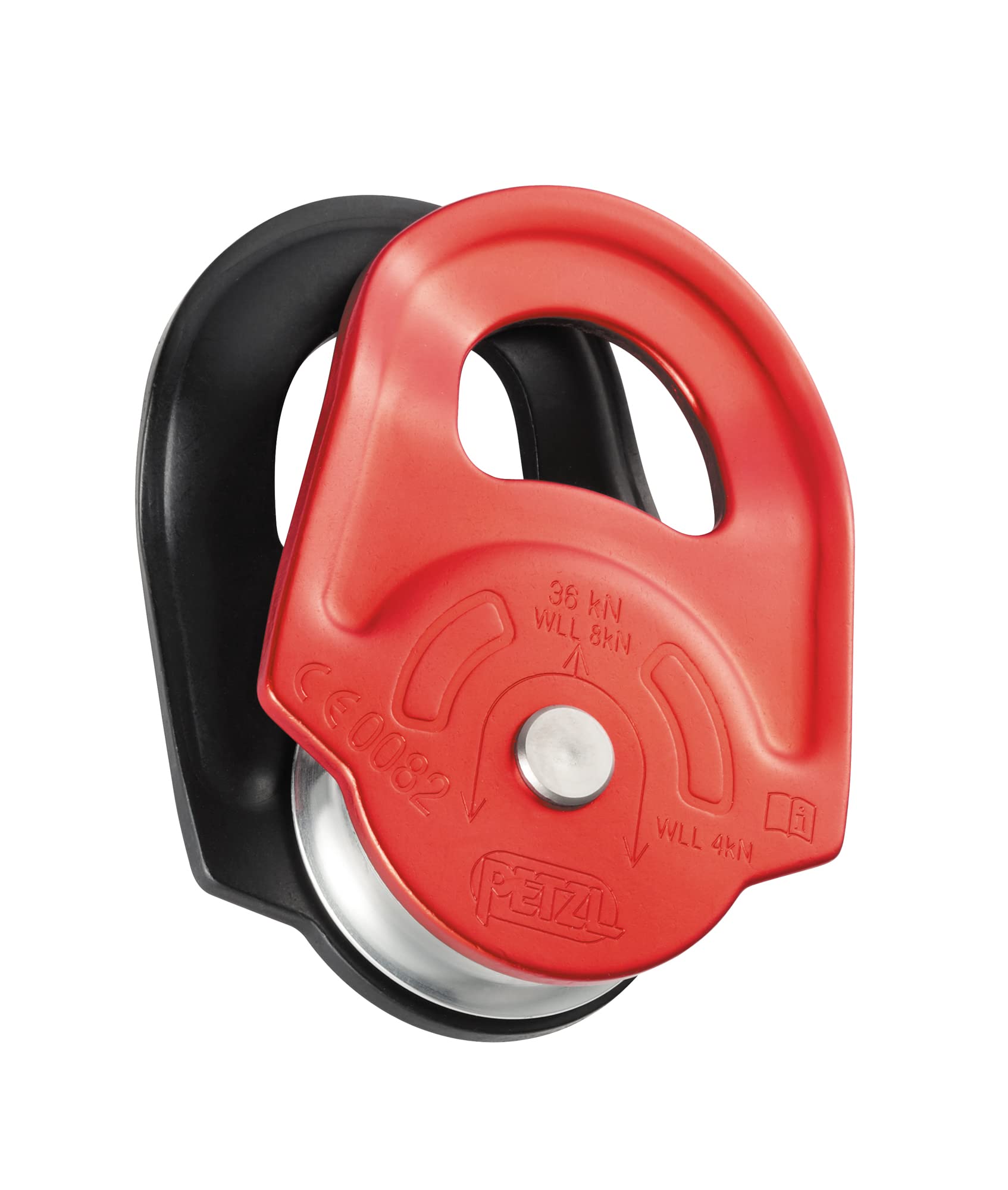 Petzl High-Strength Rescue Pulley with Swinging Side Plates - Professional Climbing & Rescue Gear for Mountaineering, Caving & Industrial Safety