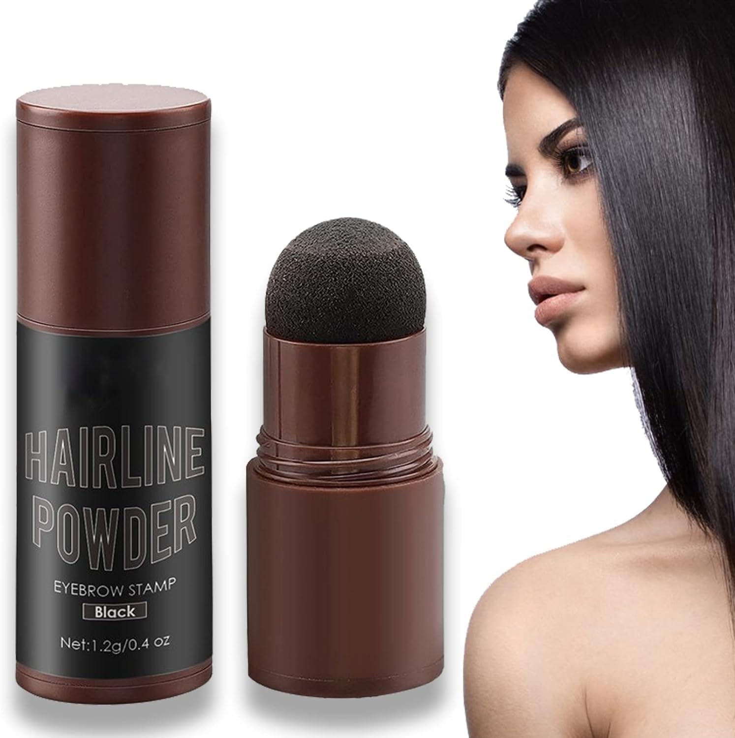 PRIMIL Natural Hair Shadow Root Touch-Up - Quick Cover for Thinning Hair & Hair Loss Concealer (Black, 1 Count) - Instantly Conceals Roots & Gray Hair for Natural Look - Perfect for Daily Use, Travel & Emergency Hair Cover