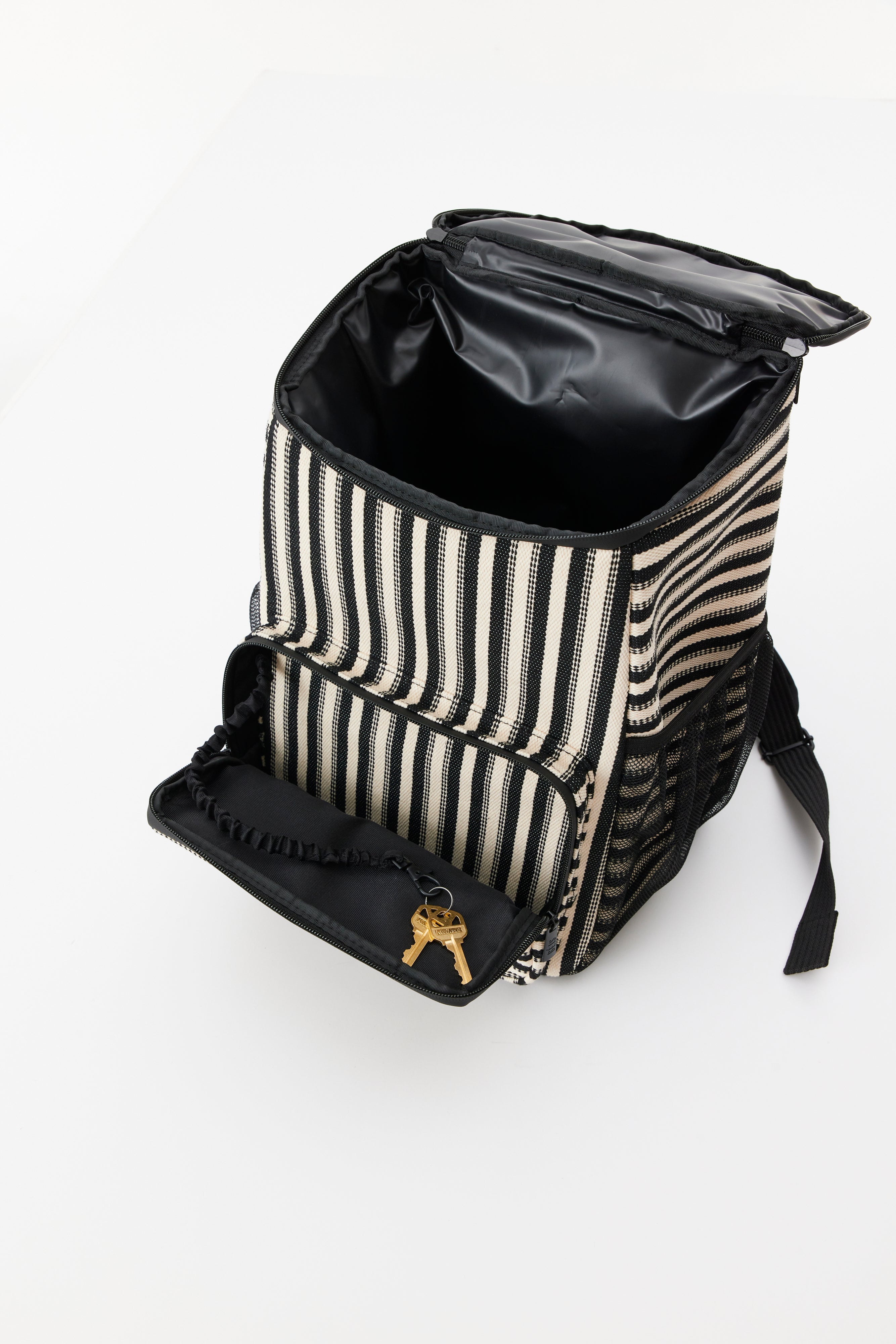 Premium Black Stripe Backpack Cooler - Insulated Leakproof Design for Outdoor Adventures, Beach Trips & Picnics