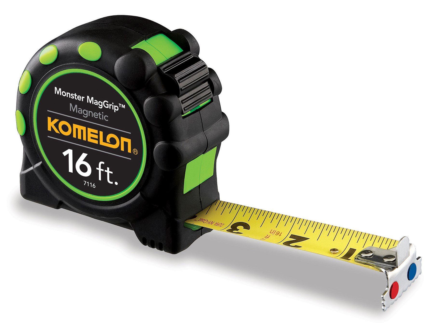 Komelon USA 7116 1 Inch x 16 Feet Self-Locking Tape Measure - Perfect for Construction, DIY Projects, and Home Improvement Tasks
