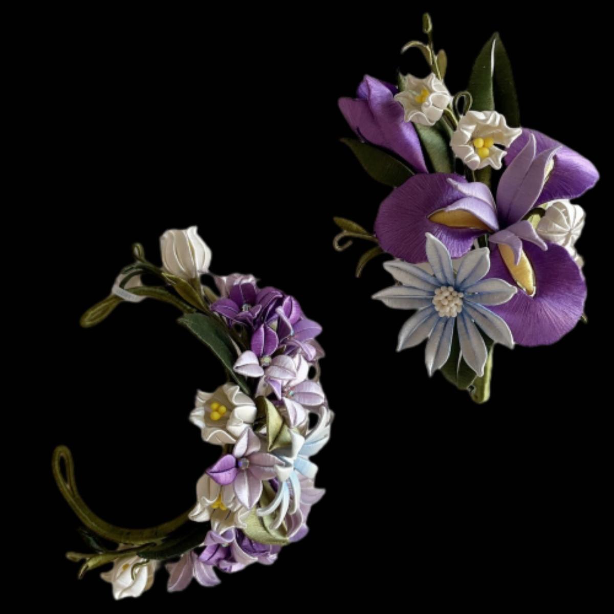 Elegant Silk Wrist Flower Bouquet - Custom Handmade Floral Bracelet for Weddings, Prom & Special Occasions