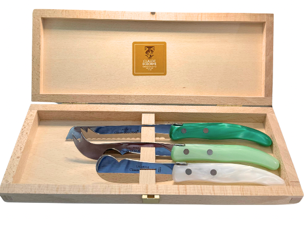 Premium Claude Dozorme 3-Piece Breakfast Knife Set - Stainless Steel Cutlery for Toast, Butter & Jam - Perfect for Brunch, B&B, and Home Dining