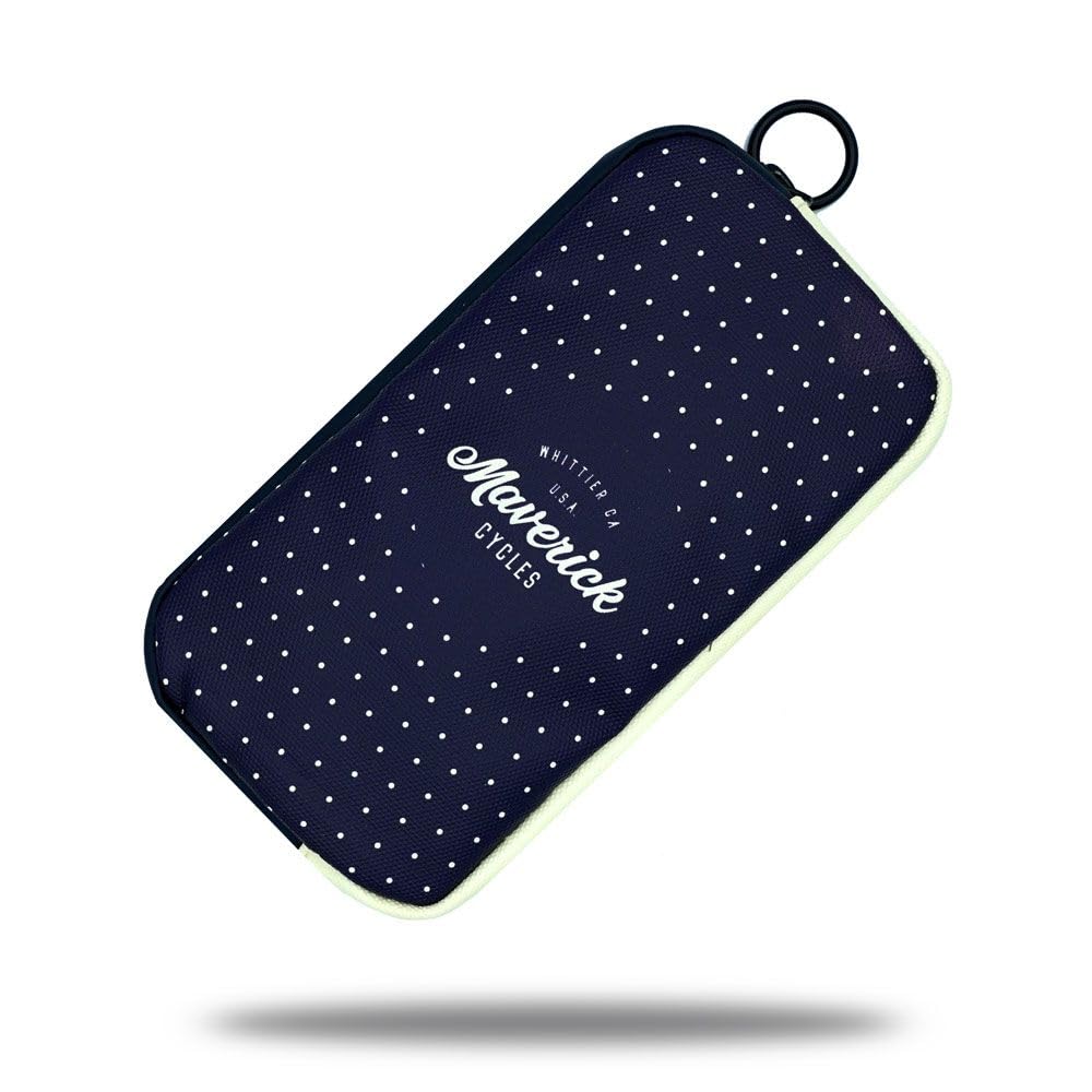 Waterproof Bike Wallet Essentials - Travel Case for Mountain & Road Bikes | Cycling Phone Pouch & Card Holder (Polka Dots) | Perfect for Commuting, Cycling Trips & Outdoor Adventures