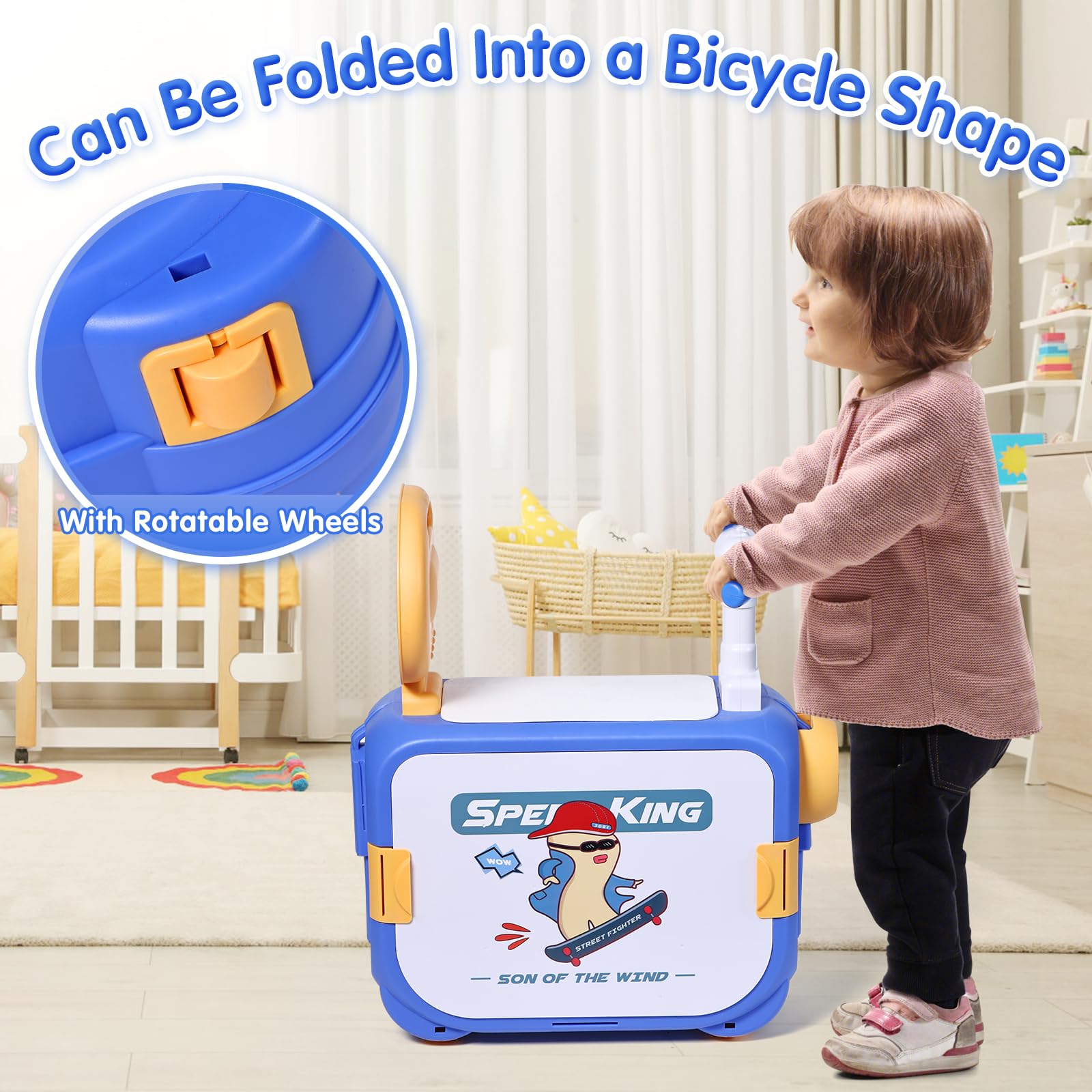 **Toddler Table and Chair Set with 90 Pcs Large Building Blocks - Water & Sand Sensory Play, Ride-On Activity Table with Storage - STEM Learning Toys for Kids Ages 3+ - Perfect for Playrooms, Daycares & Preschool Classrooms**