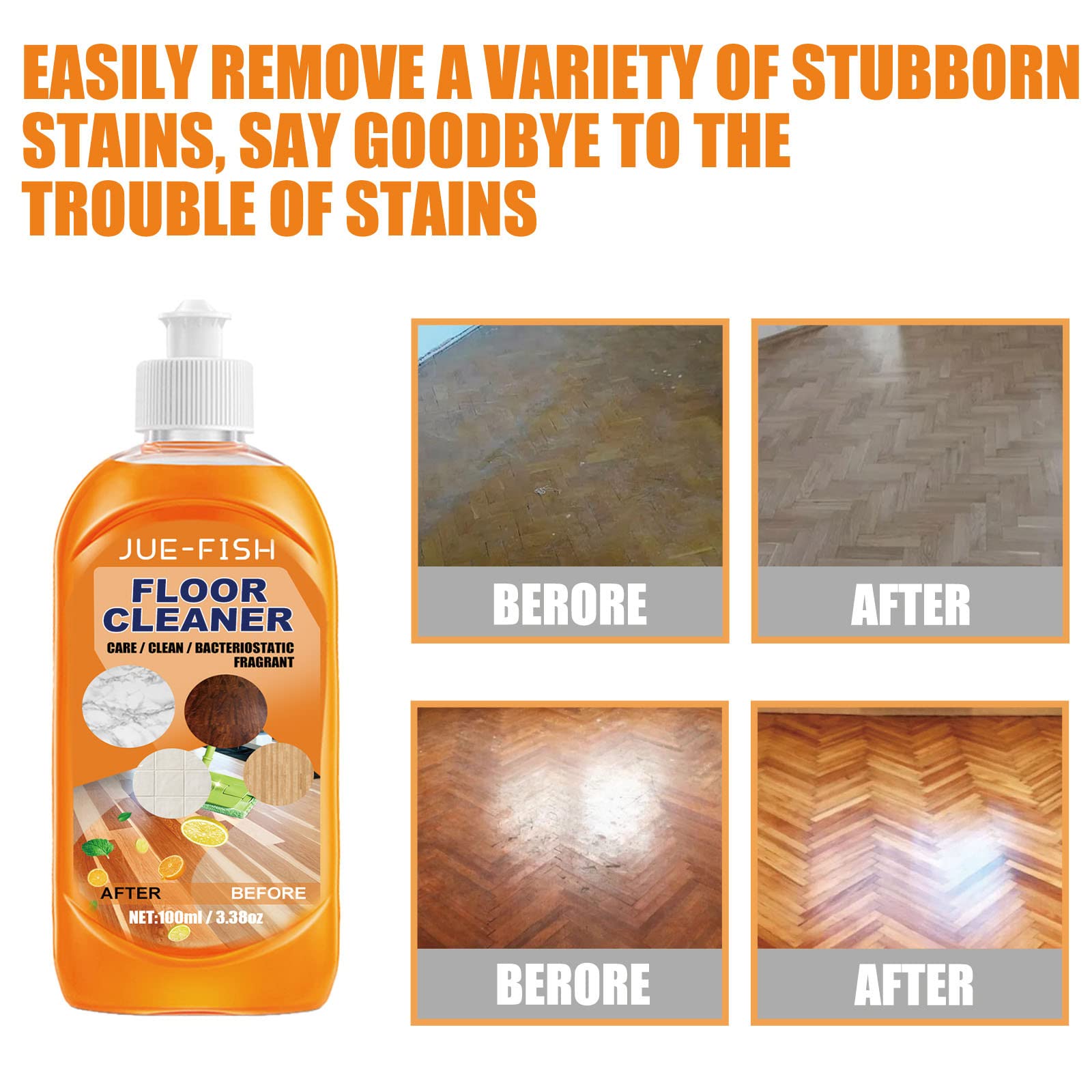 Powerful Floor Cleaner for Wood & Tile - Multipurpose Concentrate (3-Pack) - Home & Office Use