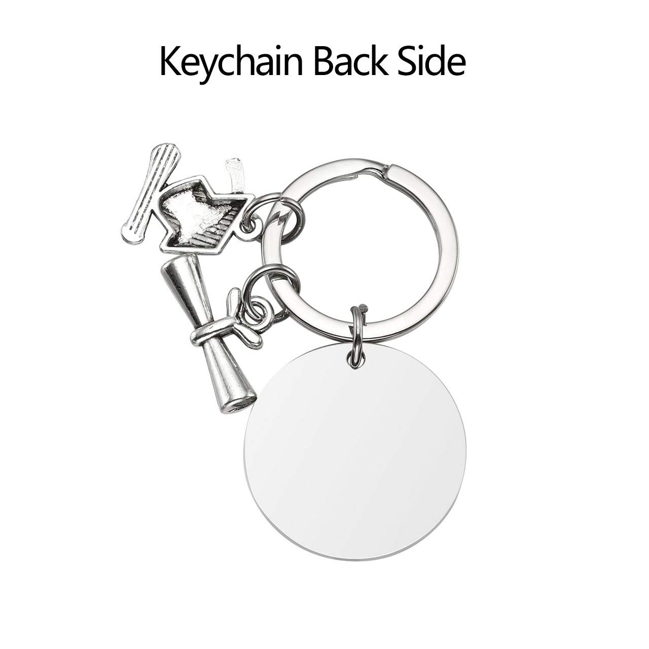 Personalized Custom College Graduation Keychain - Stainless Steel Inspirational Key Ring Gift for Graduates - 'Don't Watch The Clock Do What It Does Keep Going' - Perfect for Graduation Ceremonies, Commencement Gifts & Alumni Celebrations