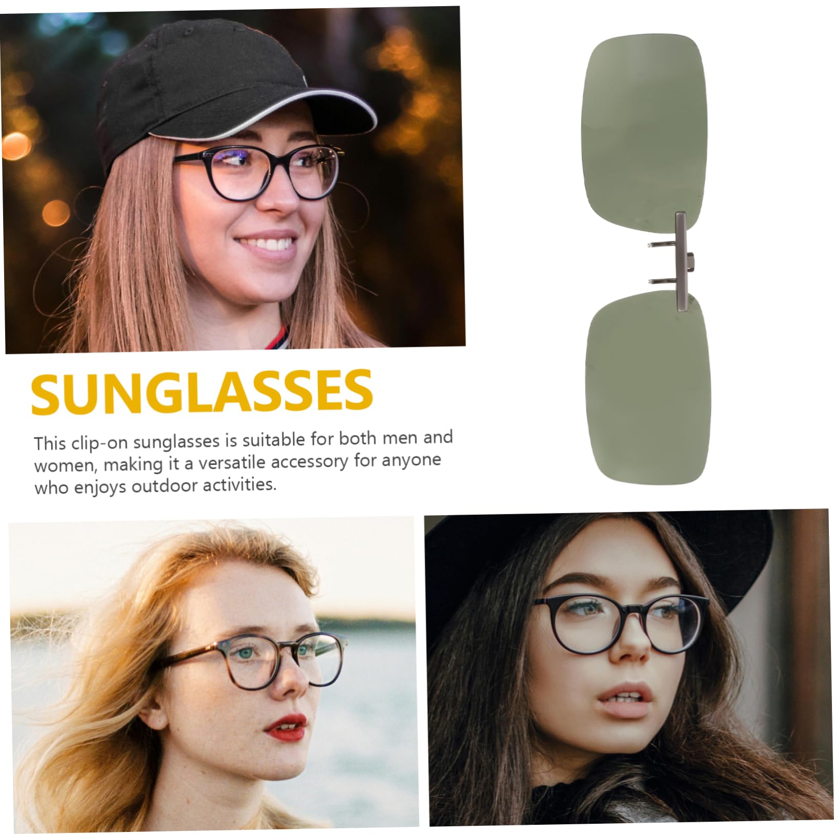 SEWOART Clip On Sunglasses for Women & Men – Polarized Over Glasses Sunglasses – UV Protection Resin Clip-On Shades – Perfect for Driving, Outdoor Sports & Daily Wear
