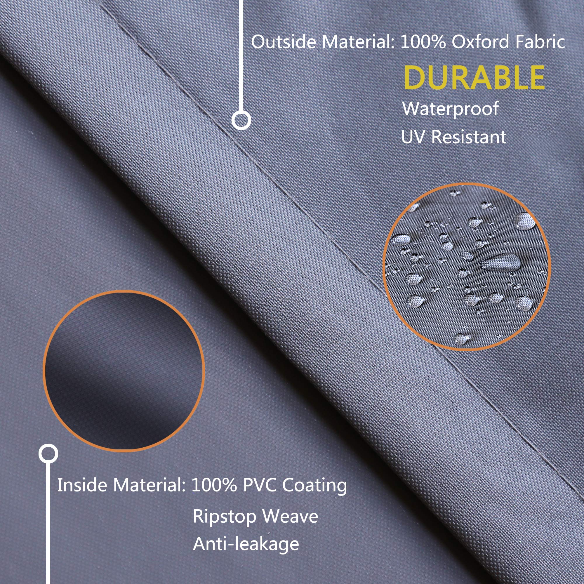 **Waterproof Outdoor Furniture Covers - 3-Piece Bistro Set & 2-Chair Sofa Set with Coffee Table Cover, Grey - Durable Patio Protection for All Weather Conditions**