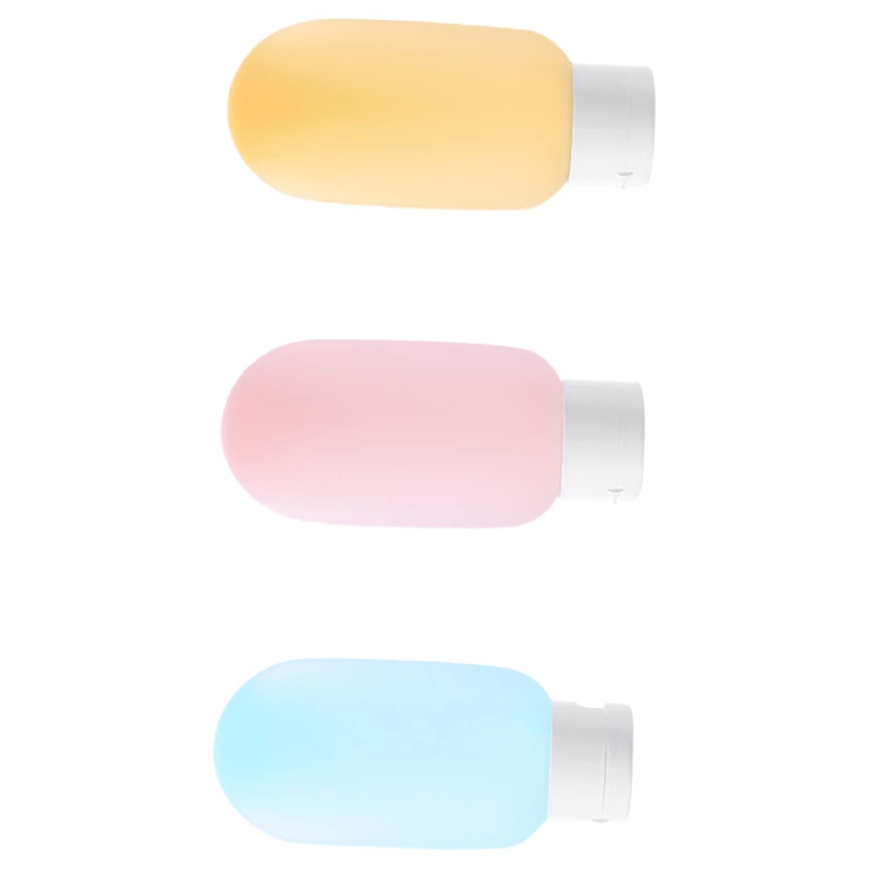 Cabilock 3-Piece Silicone Travel Bottle Set - Leak-Proof Shampoo, Lotion & Toiletry Containers for TSA Carry-On (Translucent Colors) - Perfect for Gym, Vacation & Air Travel Essentials