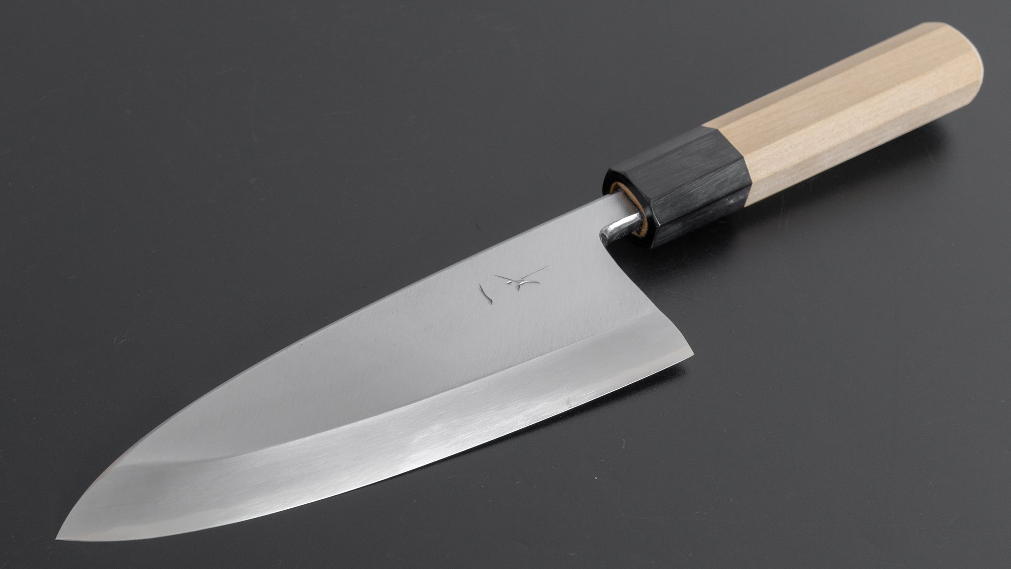 Hitohira Yamatsuka Rikichi Silver #3 Left Handed Deba Knife 165mm - Japanese Ho Wood Handle - Professional Sushi & Fish Fillet Knife for Chefs & Home Cooking