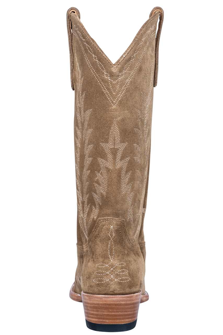 Old Gringo Women's Tan Suede Dutton Cowgirl Boots - Western Style Ankle Booties for Country Dancing, Rodeo & Casual Wear