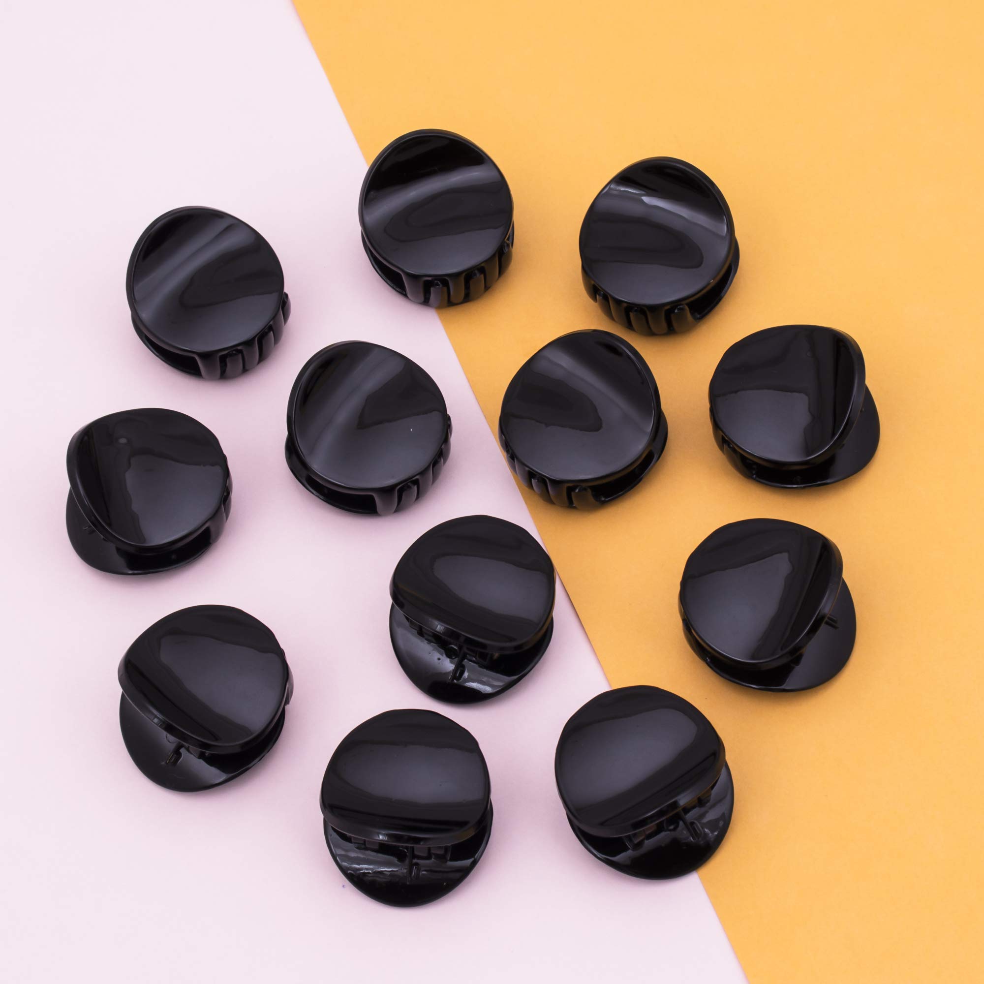 Elegant Black Butterfly Hair Clips for Women & Girls - Pack of 12 Modern Hair Accessories (Small Size) | Perfect for Weddings, Parties & Everyday Style (SKR70569)