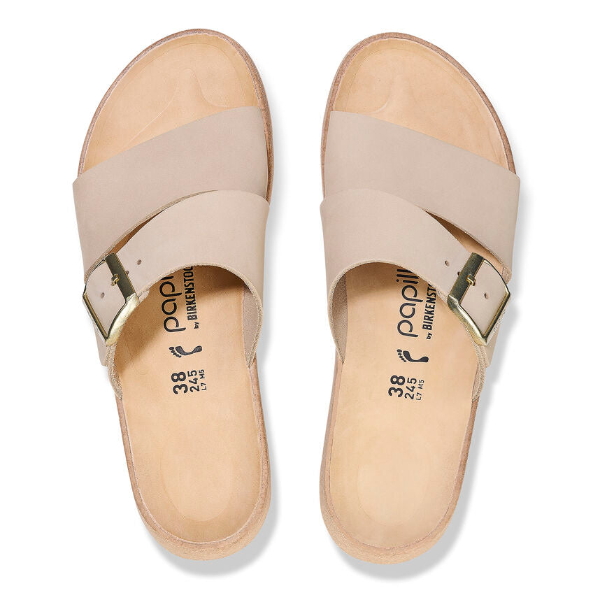 Birkenstock Almina Nubuck Leather Sandals for Women - Comfortable Arch Support Footbed | Perfect for Summer, Beach, and Casual Wear