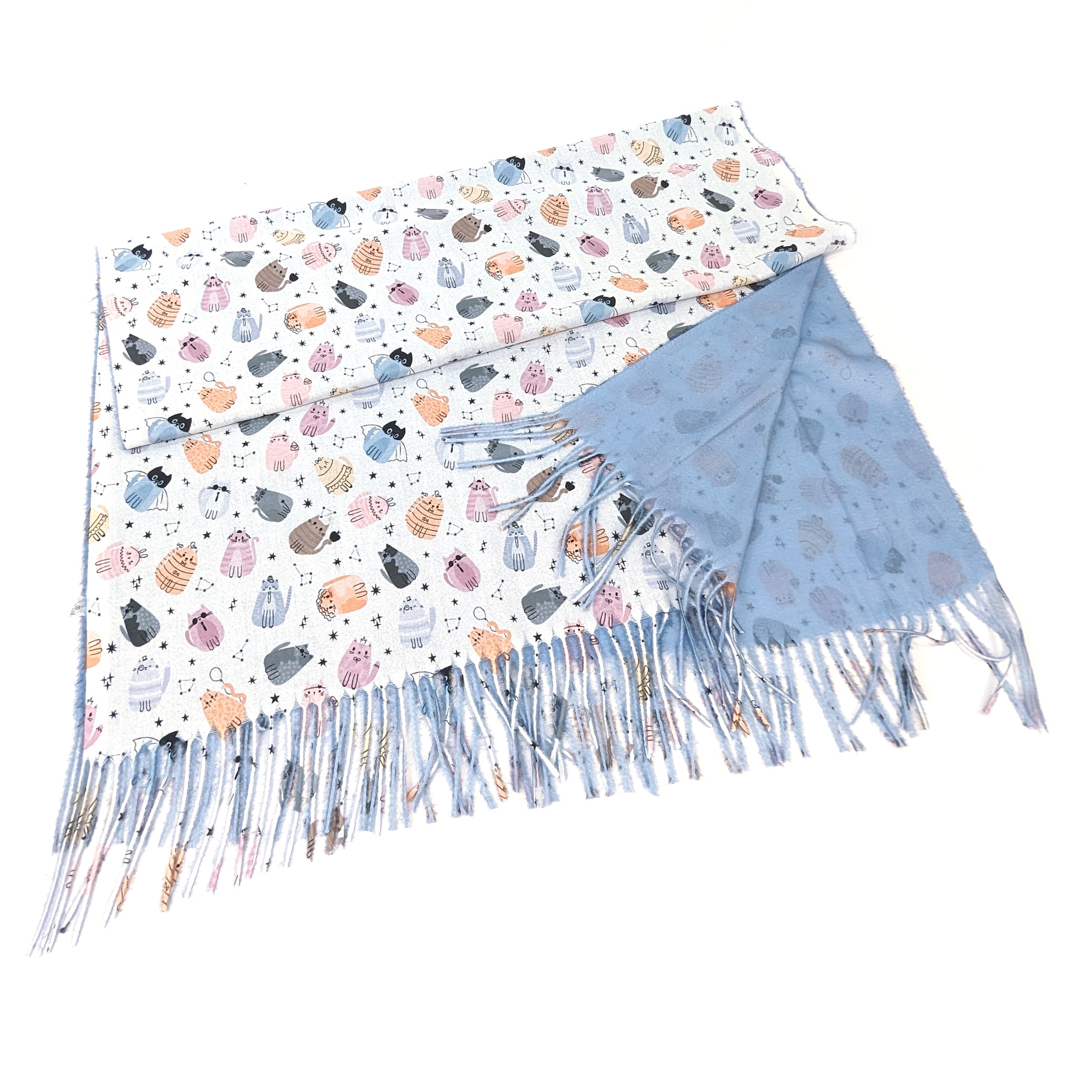 Creative Cat Pashmina Style Scarf (70x180cm) - Soft & Stylish Winter Fashion Accessory for Women - Perfect for Cold Weather, Office Wear & Gift Giving
