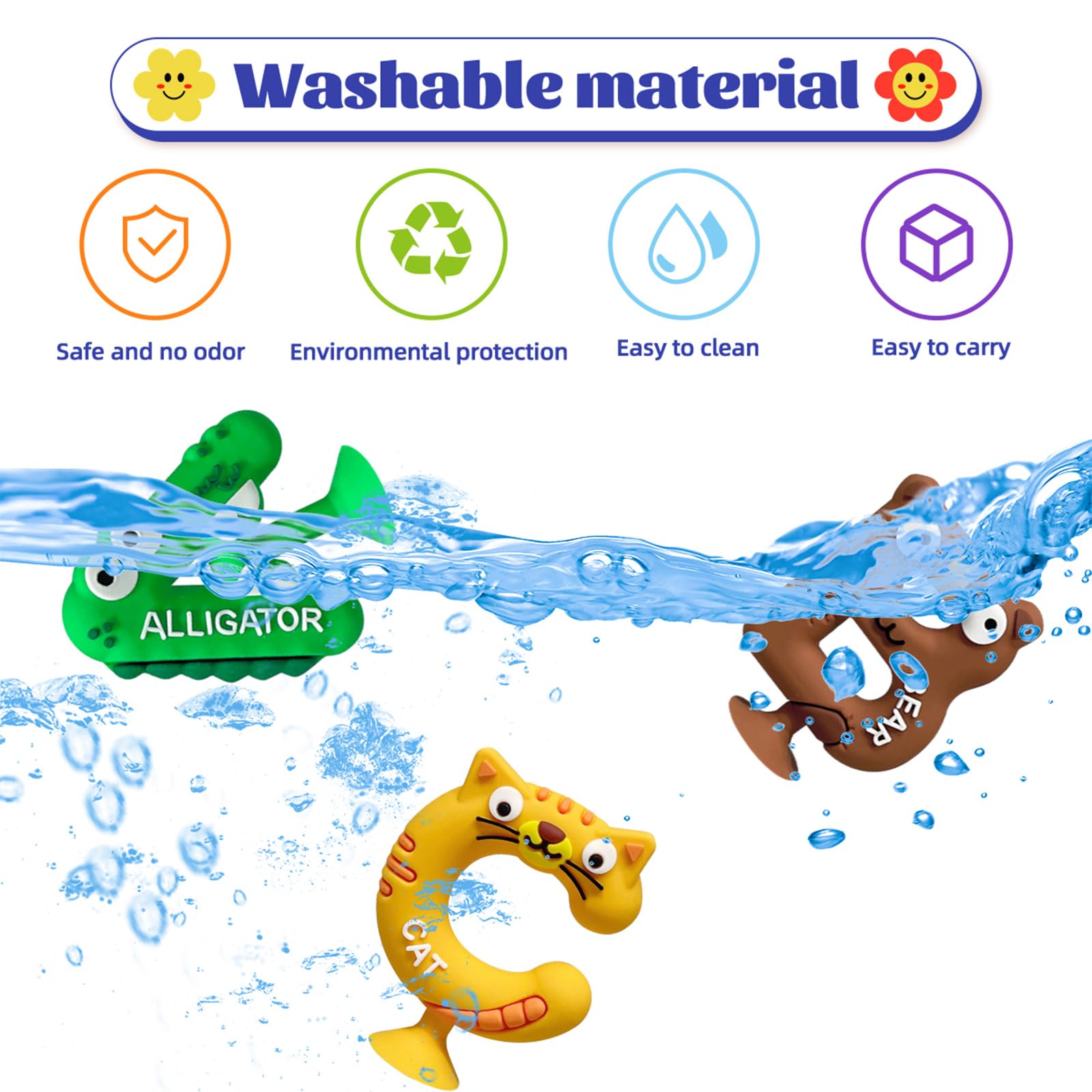 26PCS Alphabet Suction Bath Toys for Kids - Educational Spelling Games, Learning Tools for Toddlers Ages 3-12, Bathtub Letter Matching Toys, Perfect for Bath Time, Travel & Birthday Party Favors | Fun Water Play & Early Childhood Education