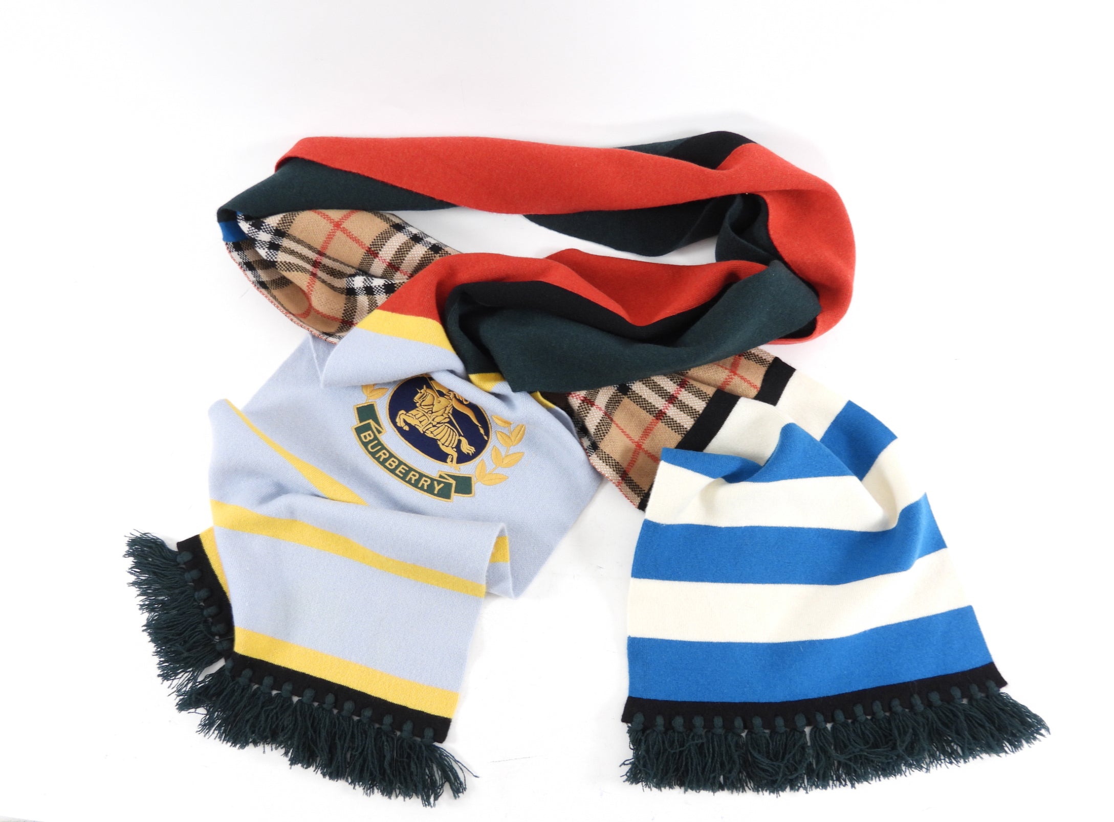 Burberry 2019 Limited Edition Cashmere Patch Football Scarf - Luxury Winter Accessory for Men & Women - Perfect for Football Games, Cold Weather & Fashion Statements