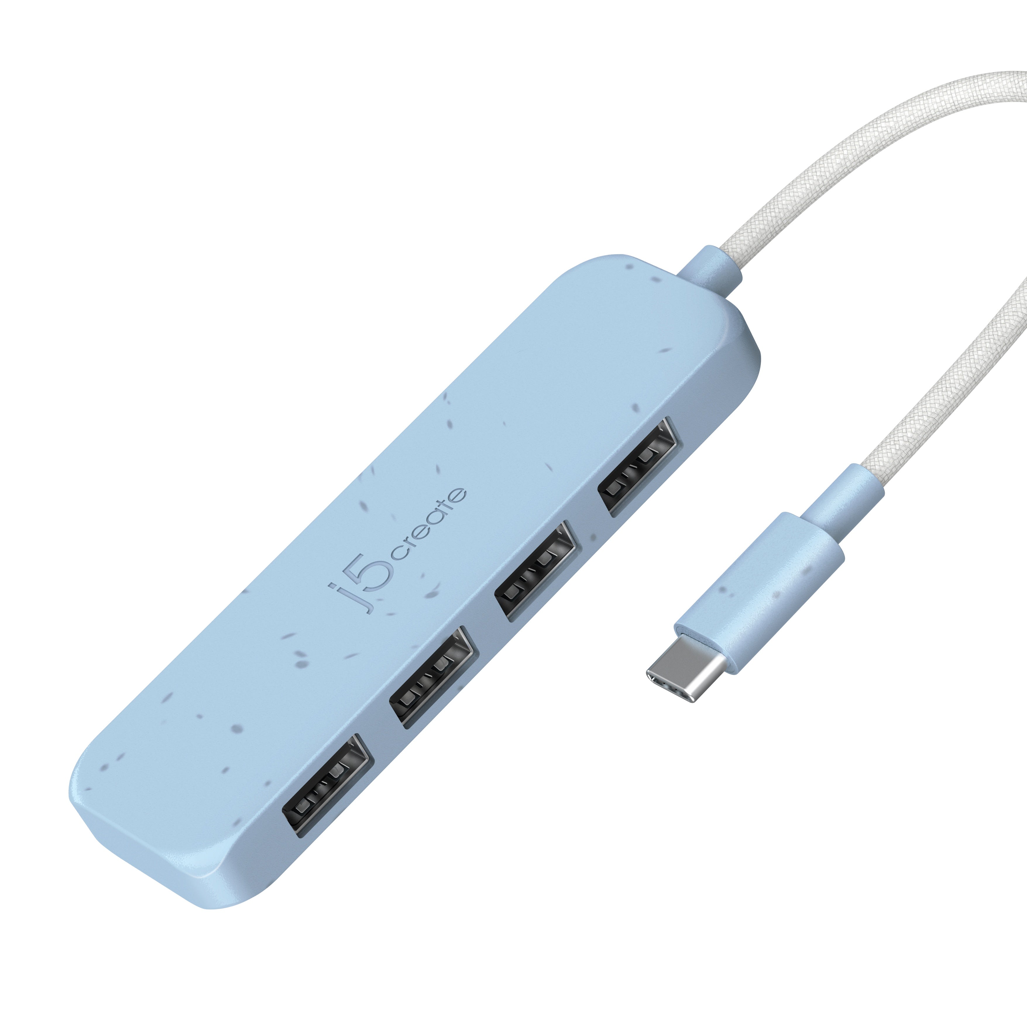 Eco-Friendly USB C to 4 Port USB 3.1 Gen 2 Hub - High Speed Data Transfer for Laptop, MacBook, PC - Perfect for Home Office, Gaming & Travel Accessories