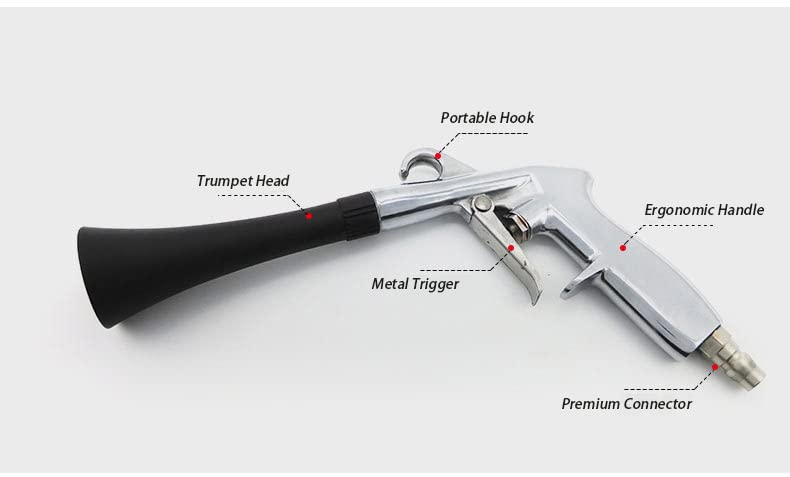 Wokyo Portable Car Air Blow Gun - Interior Cleaning Spray Tool with Air Pulse Compressor for Auto Detailing | Perfect for Car Wash, Dust Removal & Vehicle Maintenance