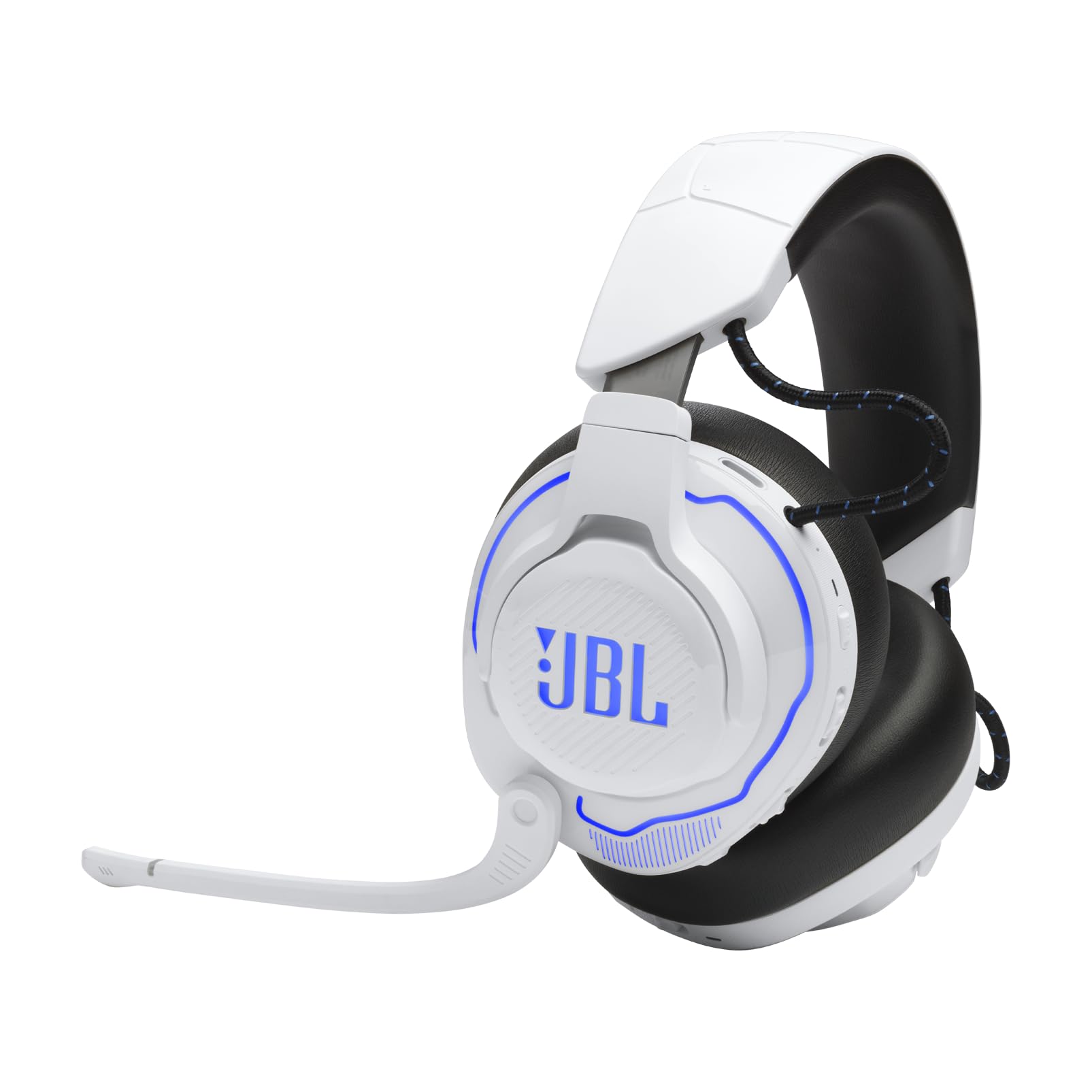 JBL Quantum 910P Wireless Over-Ear Gaming Headset with Head Tracking, ANC & Bluetooth | QuantumSPATIAL 360 | Hi-Res Audio | Low Latency | White - Perfect for PS5, Xbox & PC Gaming, Streaming & Music Listening