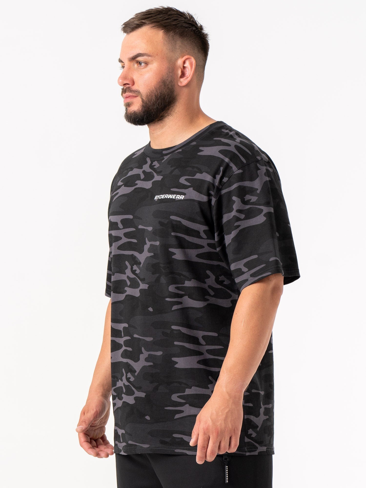Energy Oversized T-Shirt - Black Camo Print | Comfortable Streetwear for Men & Women | Perfect for Casual Outfits, Gym, and Everyday Wear