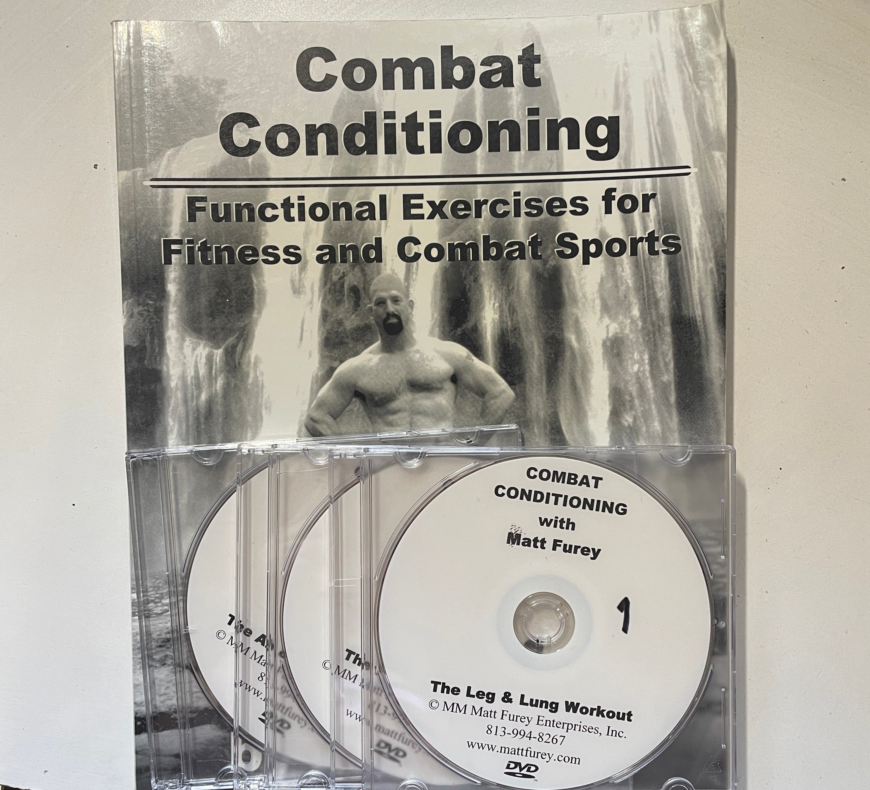 Combat Conditioning: Functional Exercises for Fitness & Combat Sports - Book & 3 DVD Set by Matt Furey (Revised Edition, Preowned) - Home Gym Workout & Martial Arts Training