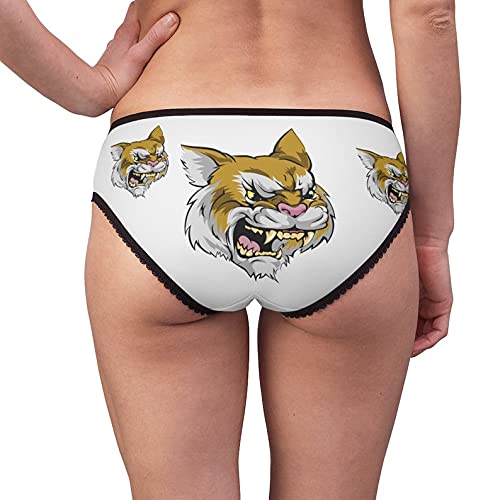 Wild Cat Women's Cotton Briefs - Funny Animal Print Underwear for Everyday Comfort | Perfect for Casual Wear, Gifts & Loungewear