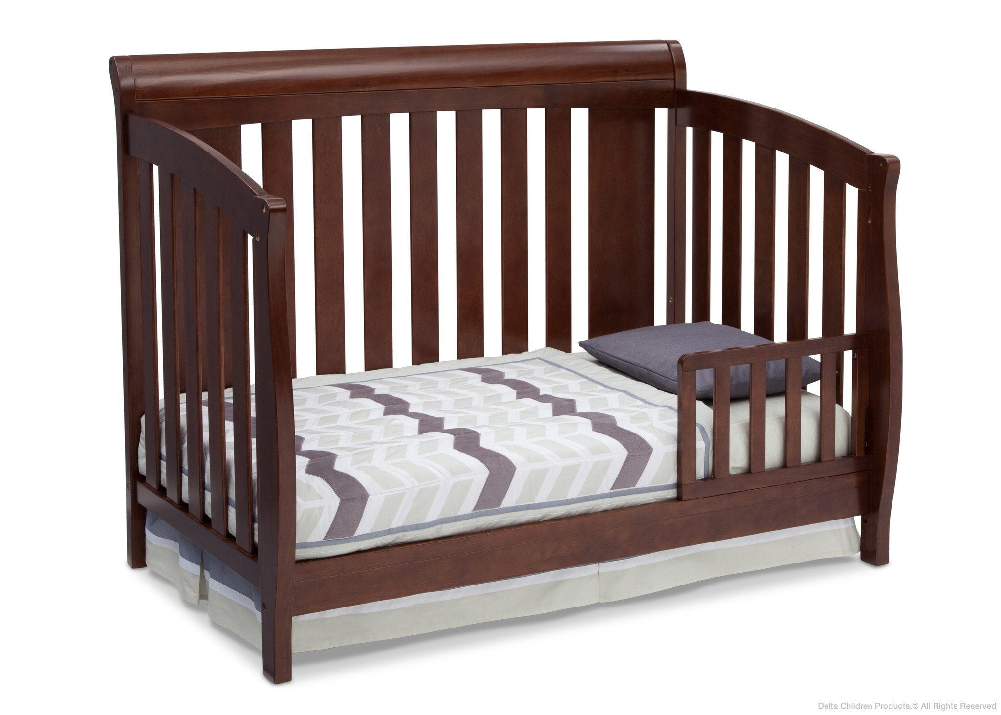 Clermont 4-in-1 Convertible Baby Crib - Toddler Bed & Daybed with Mattress | Nursery Furniture for Boys & Girls | Perfect for Small Spaces & Growing Families