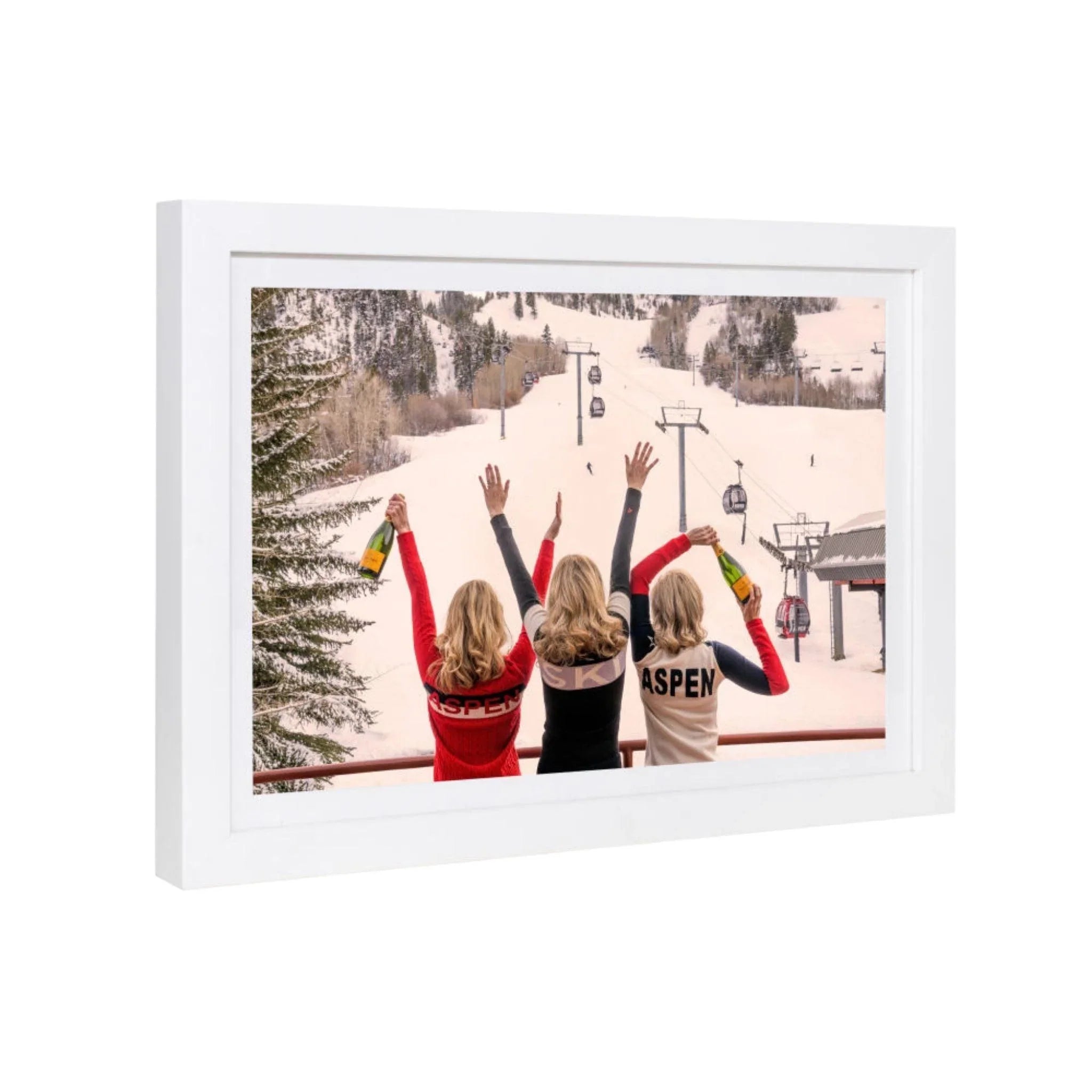 Gray Malin Aspen Mini Framed Print - Après Champagne Ski Resort Wall Art - Perfect for Home Decor, Office & Gift Giving
