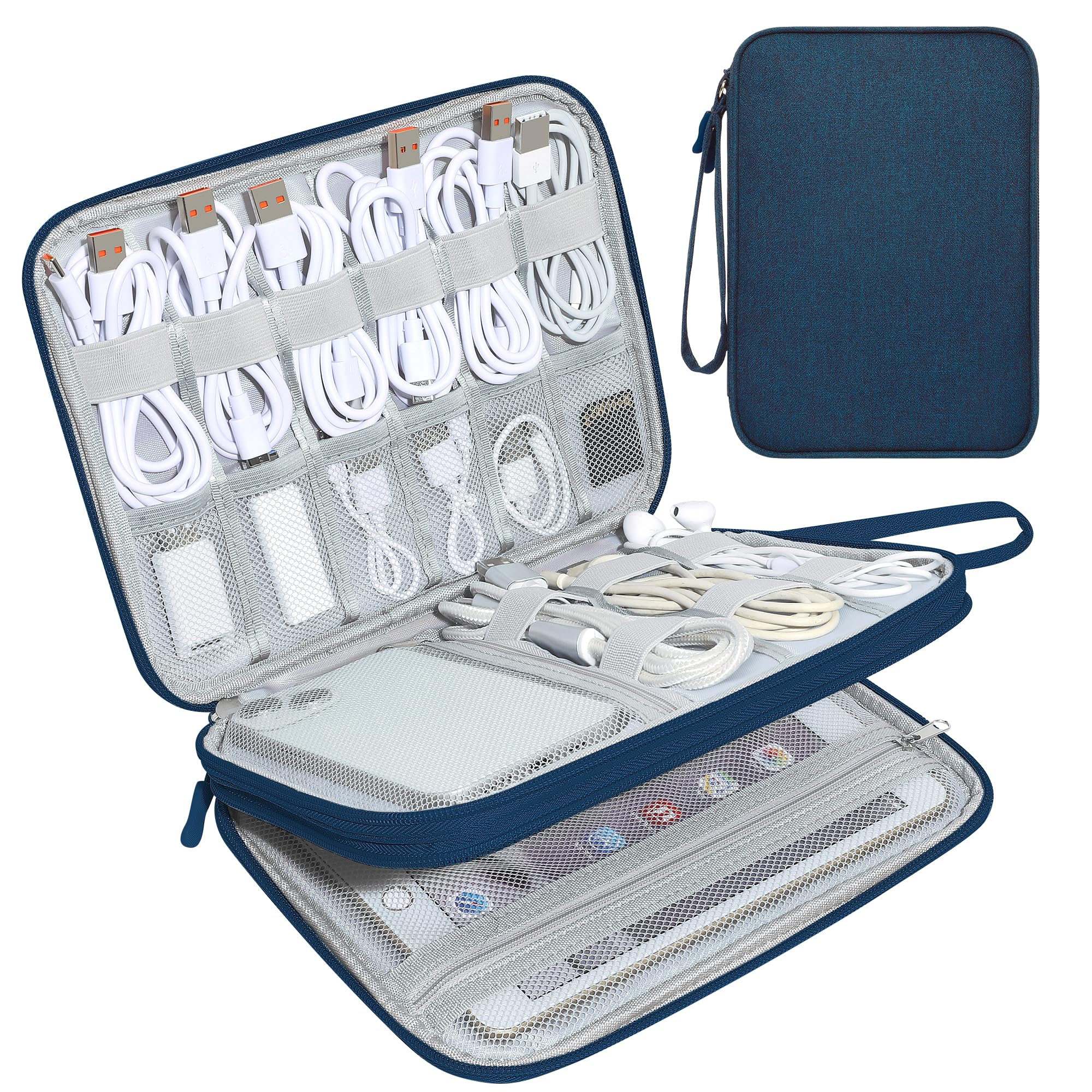 CILLA Electronics Organizer Travel Case - Compact Cable & Cord Organizer Bag for Charger, Phone & Accessories - Perfect for Travel, Office & Home Organization