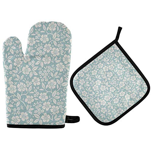 Pretty Flowers on Gray Blue Background