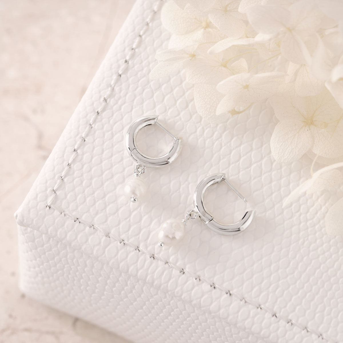 Elegant Pearl Huggie Earrings for Women - Perfect for Weddings, Parties & Everyday Wear