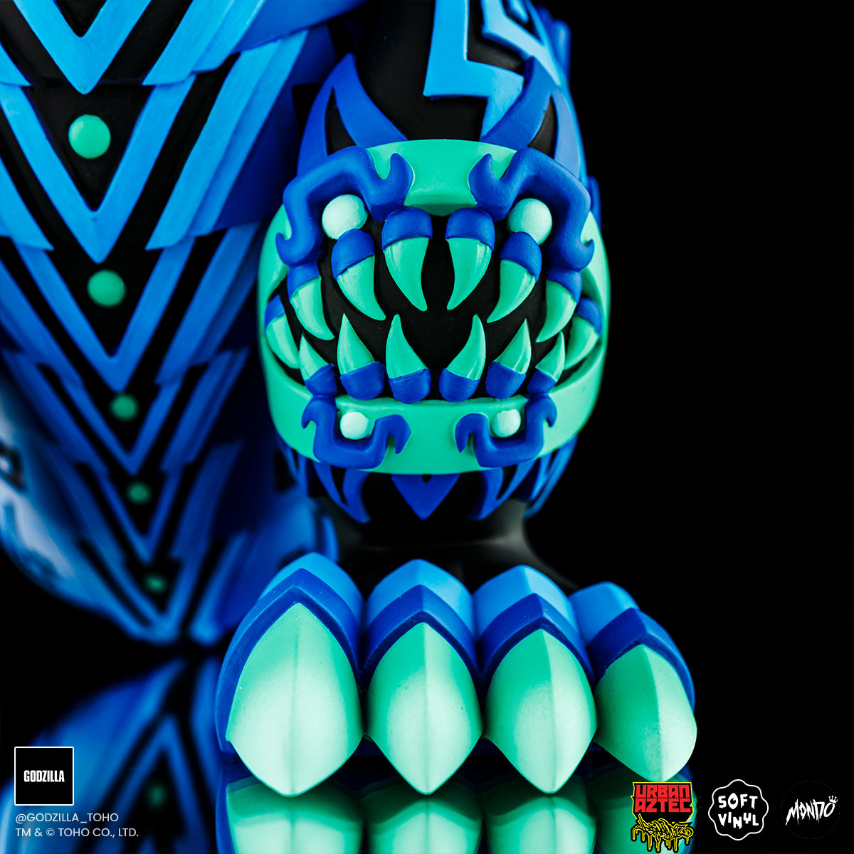 Urban Aztec Godzilla Vinyl Designer Figure - Heat Ray Variant Timed Edition | Collectible Monster Toy for Display & Gifts | Perfect for Anime Fans & Pop Culture Collectors