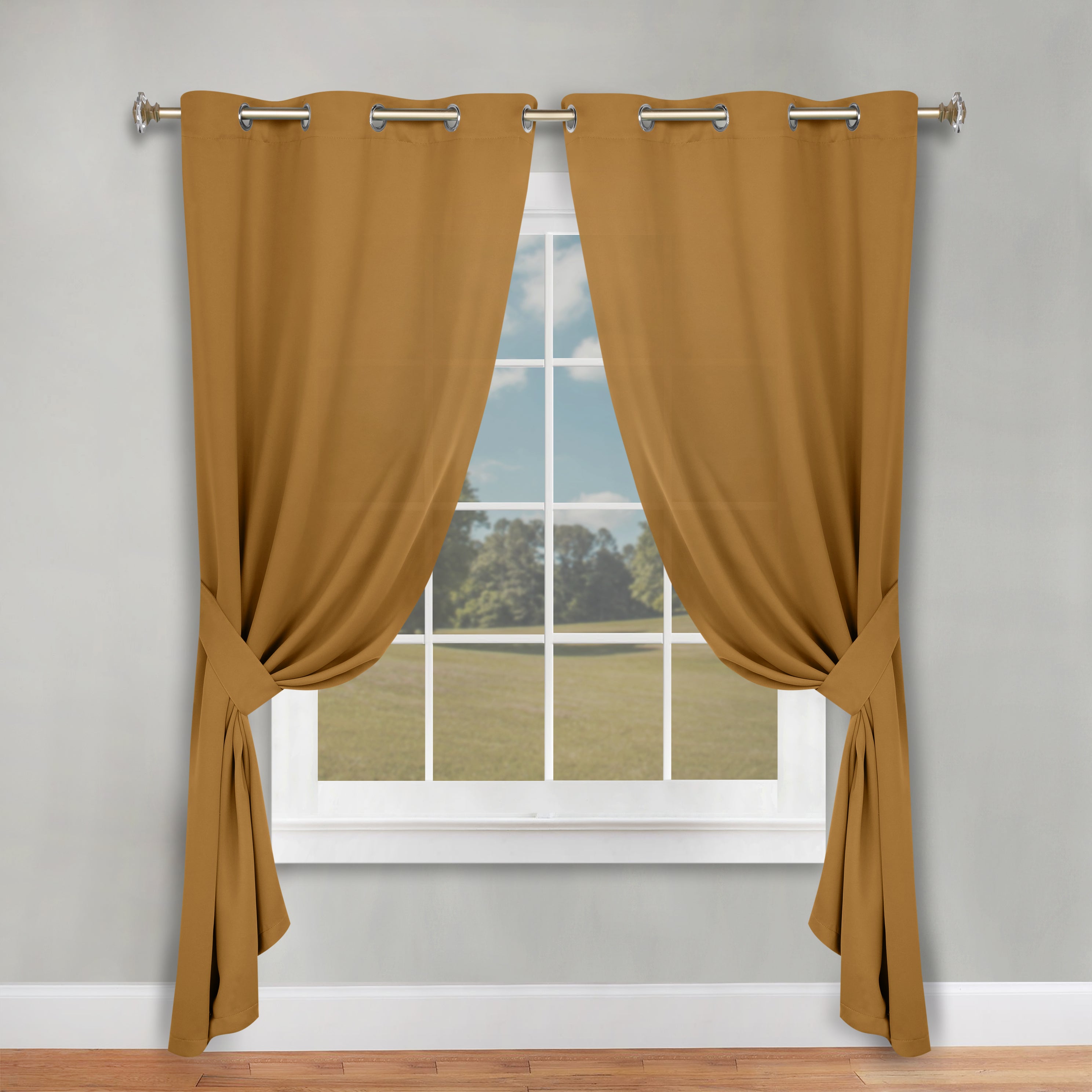 Premium Blackout Curtains Set of 2 - 100% Room Darkening, Machine Washable & Noise Reducing for Bedroom, Nursery & Home Theater