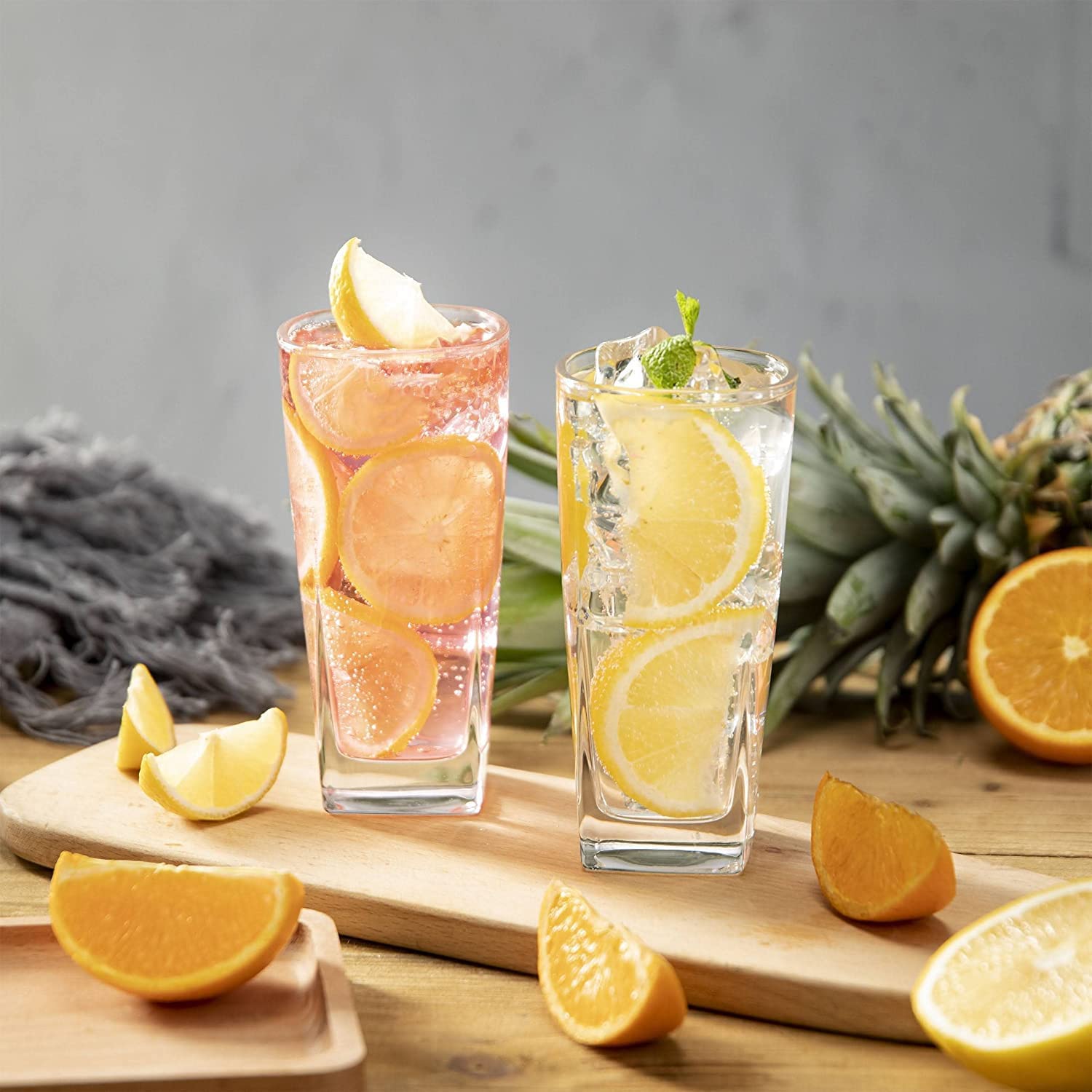 Premium 300ml Highball Glasses Set - WRINGO Crystal Clear Tumbler & Cocktail Drinking Glasses for Home Bar, Parties, Everyday Use - Perfect for Whiskey, Mojito, Iced Tea & Beverages