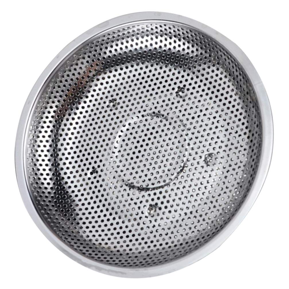 Hemoton Stainless Steel Round Drain Tray - Kitchen Storage & Fruit Plate for Draining, Steaming Buns & Serving | Durable Tableware for Home & Restaurant Use