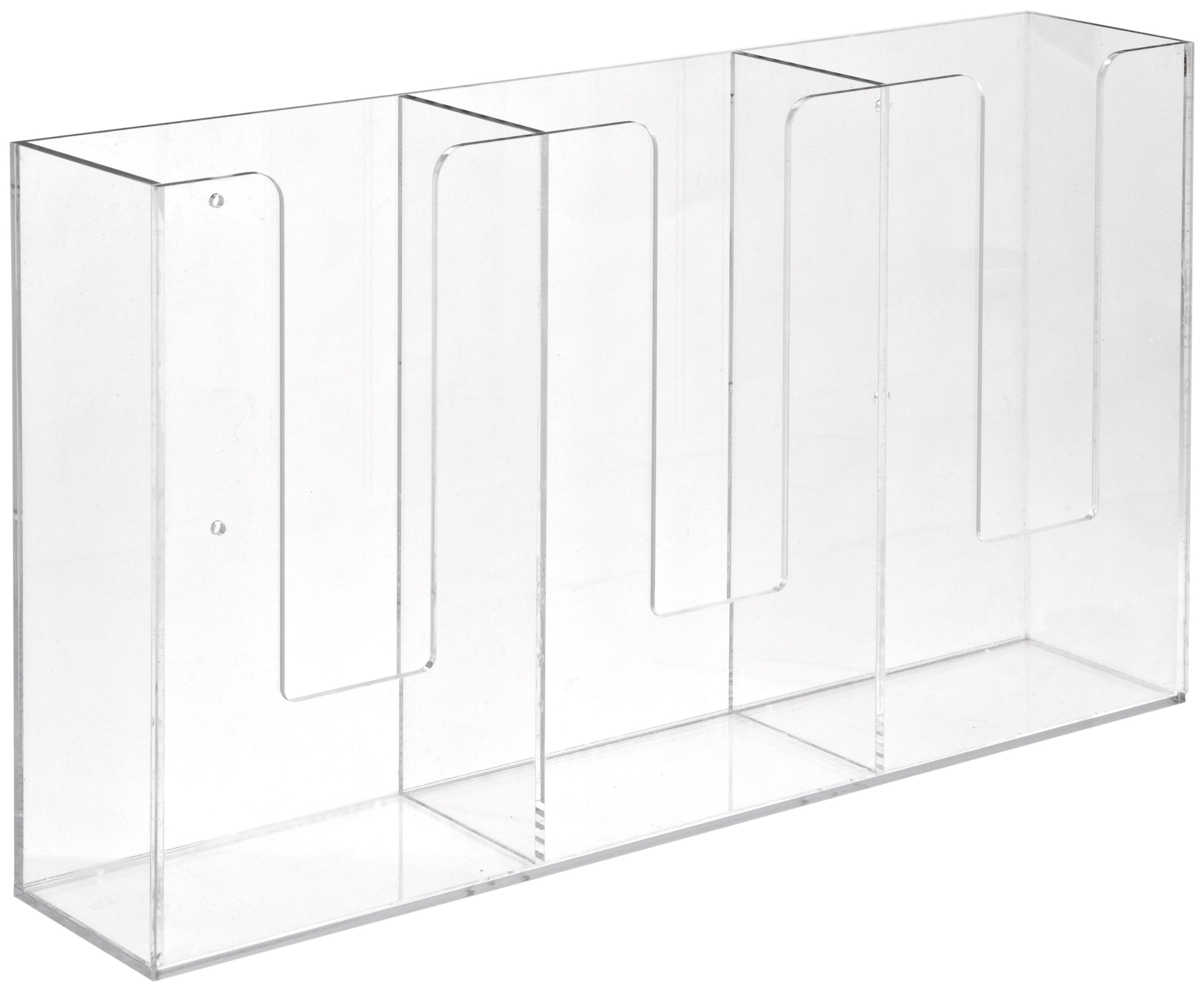 Brady GD03DL Clear Acrylic Deluxe Glove Dispenser - 20