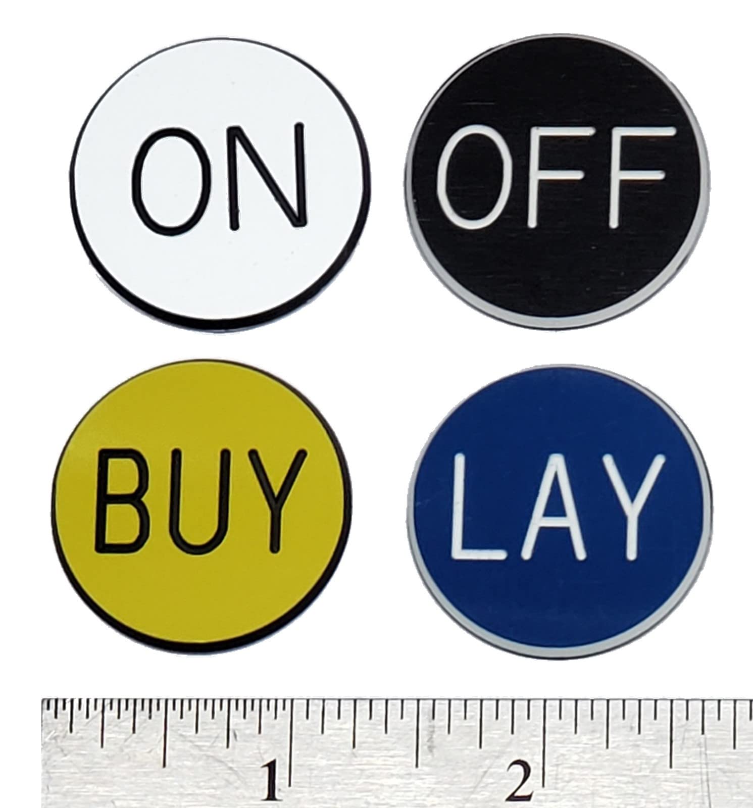 Premium On/Off & Buy/Lay Craps Lammer Buttons with Storage Pouch - Perfect for Casino Games, Home Poker Nights & Gambling Accessories