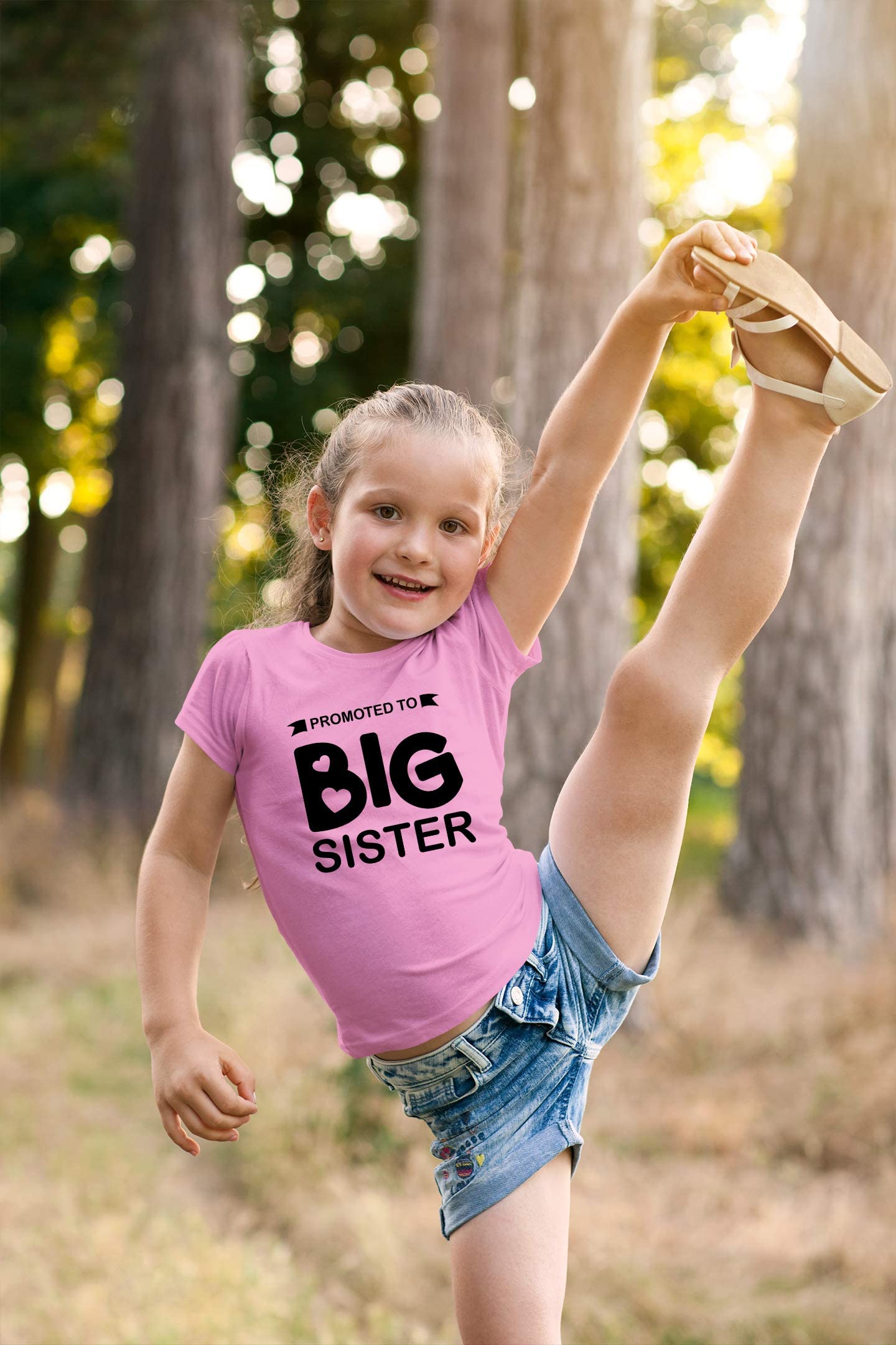 Big Sister Announcement Outfit for Toddler Girls - Cute Baby Sister Shirt for Sibling Reveal & Family Photos