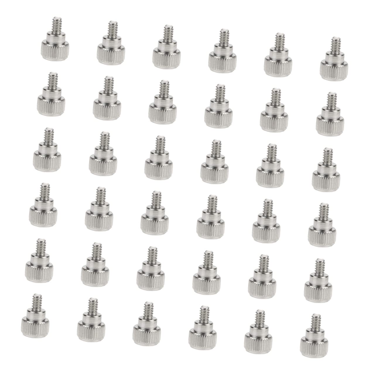 100pcs Silver Computer Case Screws - Chassis Fixing Knob Grip Screws for Easy Hand Installation | PC Building & Repair Accessories | Ideal for DIY Computer Assembly and Hardware Maintenance