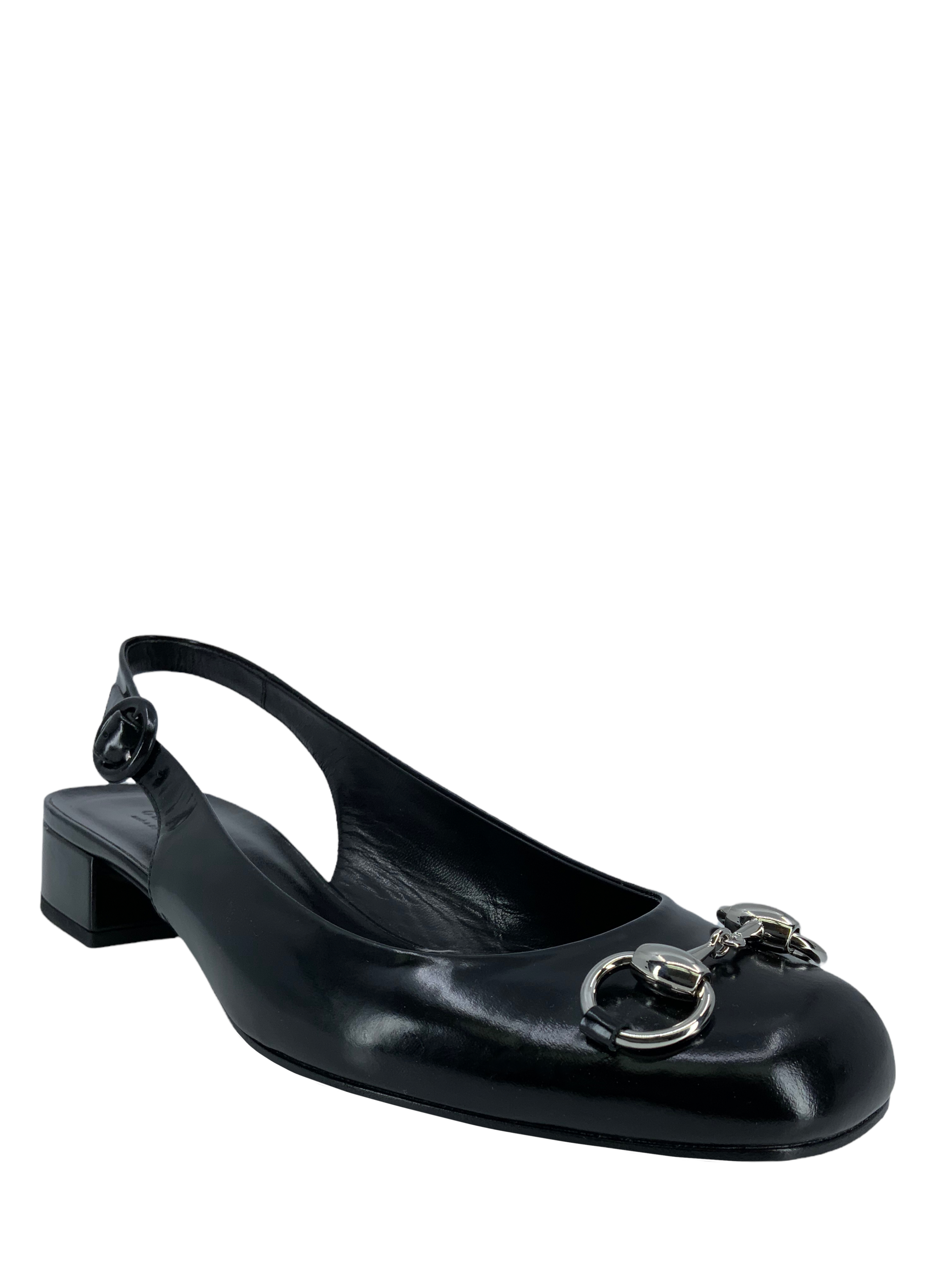 Gucci Horsebit Leather Slingback Pumps Women's Size 9 | Luxury Designer Heels for Office, Party & Special Occasions