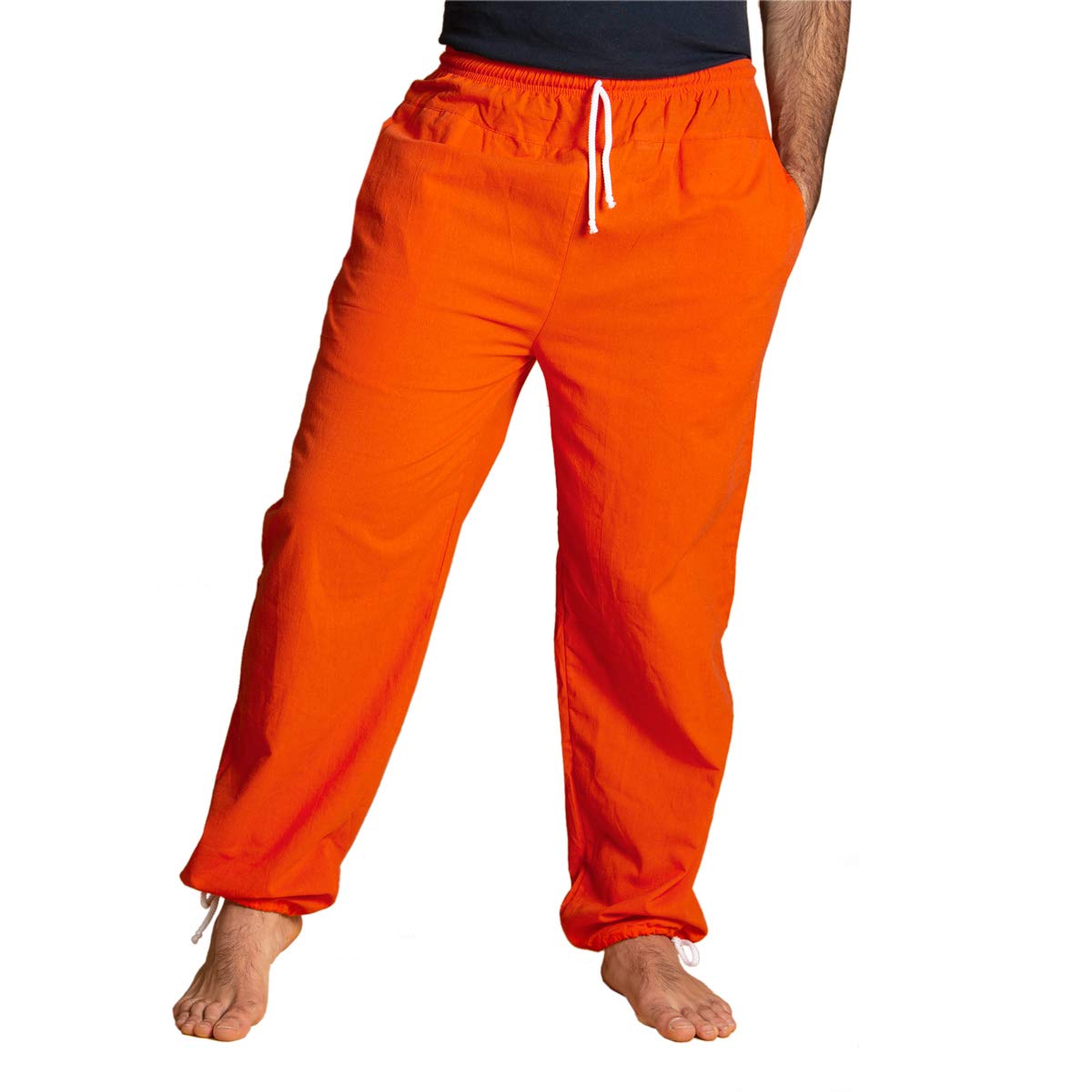 PANASIAM E-Pants - 100% Natural Cotton Soft & Opaque Fabric Pants for Men & Women | Comfortable Lounge Wear & Yoga Pants for Home, Office & Travel