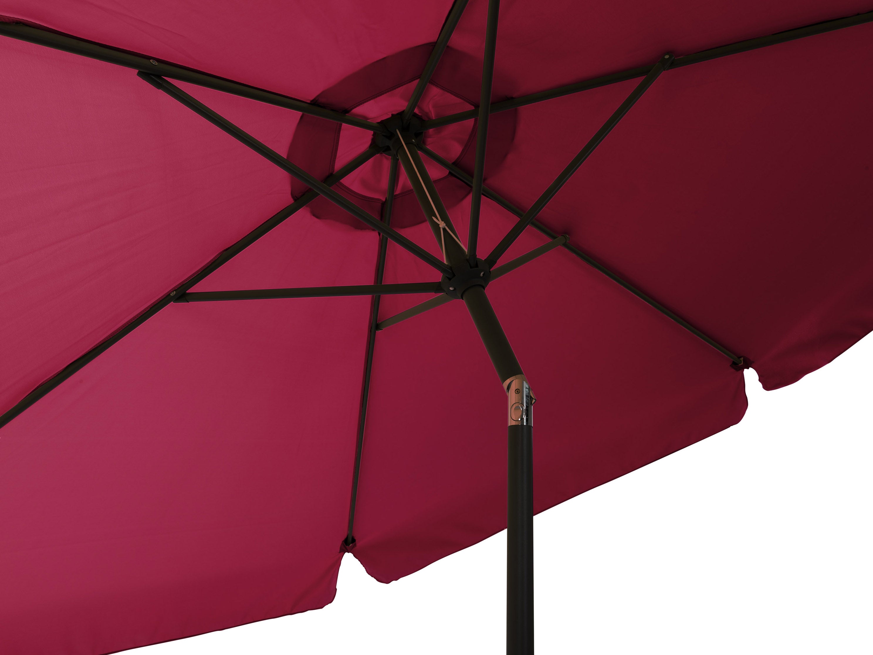 10ft Round Wine Red Patio Umbrella - Outdoor Sun Shade for Garden, Poolside, Deck, and Restaurant Use