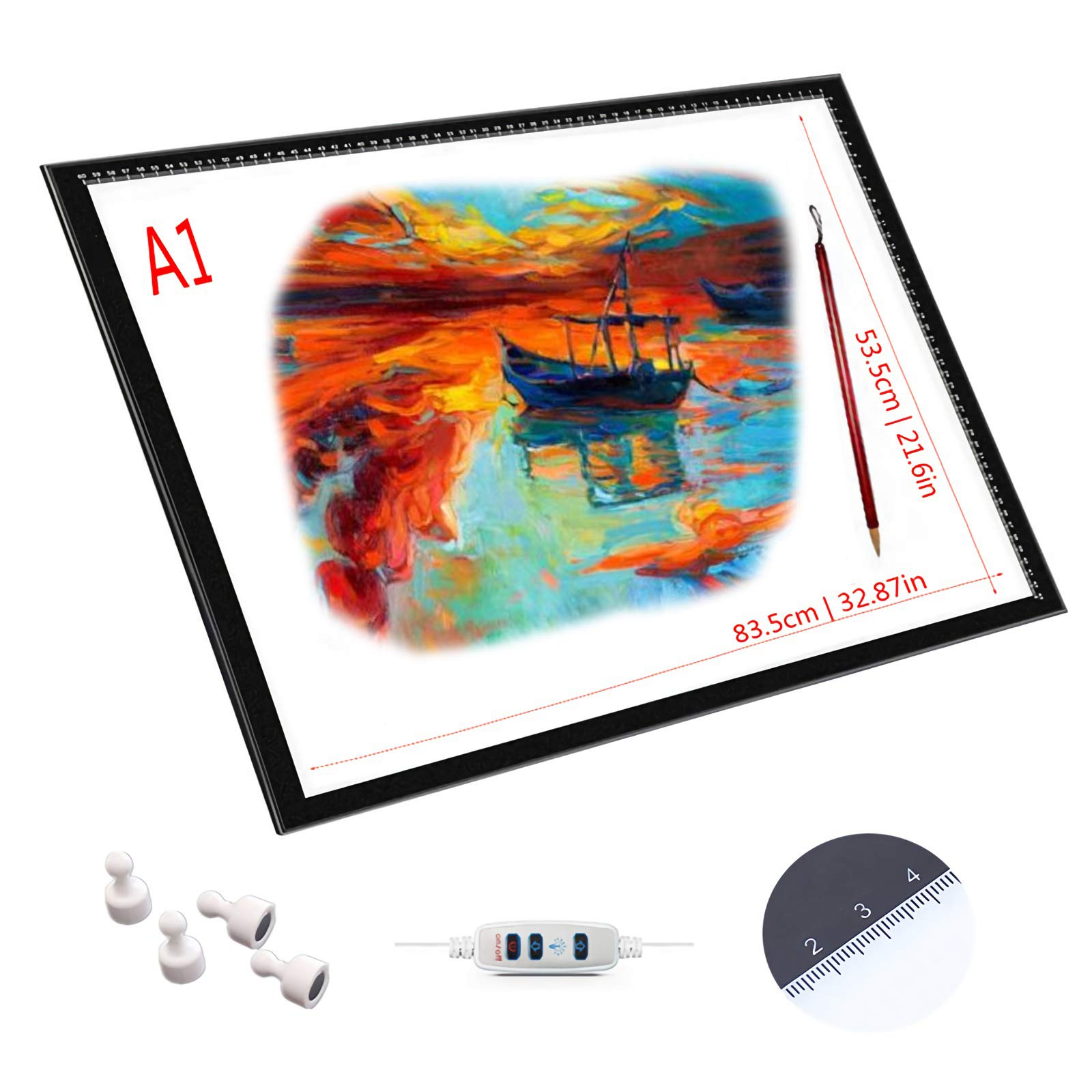 Ultra-Thin LED Light Box for Diamond Painting & Sketching - A1 Size Dimmable LED Light Pad with Adjustable Brightness, Perfect for 5D DIY Art, Animation, Tracing, and Handicrafts | Ideal for Artists, Designers & Hobbyists