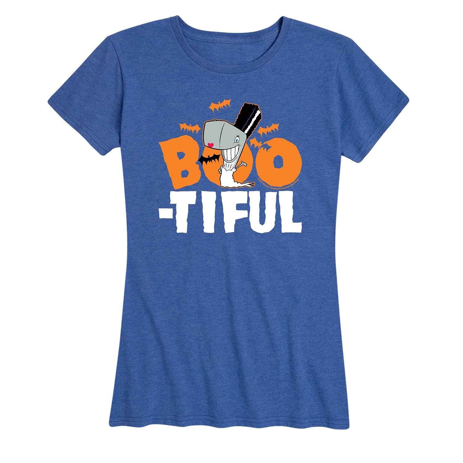 HYBRID APPAREL Women's Spongebob Squarepants Boo-Tiful Halloween Graphic Tee - Short Sleeve Casual T-Shirt for Women - Perfect for Costume Parties, Trick or Treating & Everyday Wear