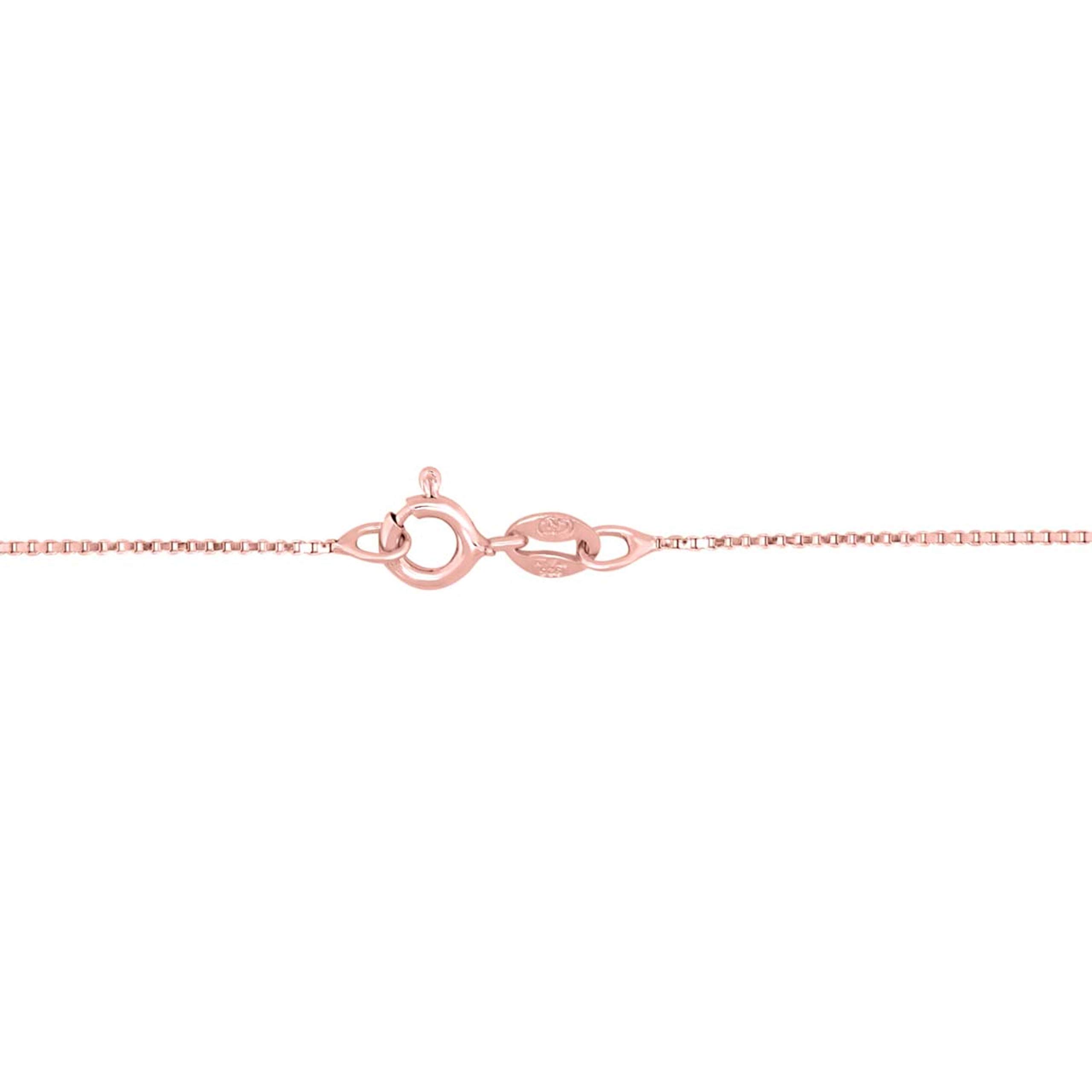 0.25 Carat Natural White Diamond Teardrop Pendant Necklace for Women - 10K Rose, White & Yellow Gold Plated Over 925 Sterling Silver - 18